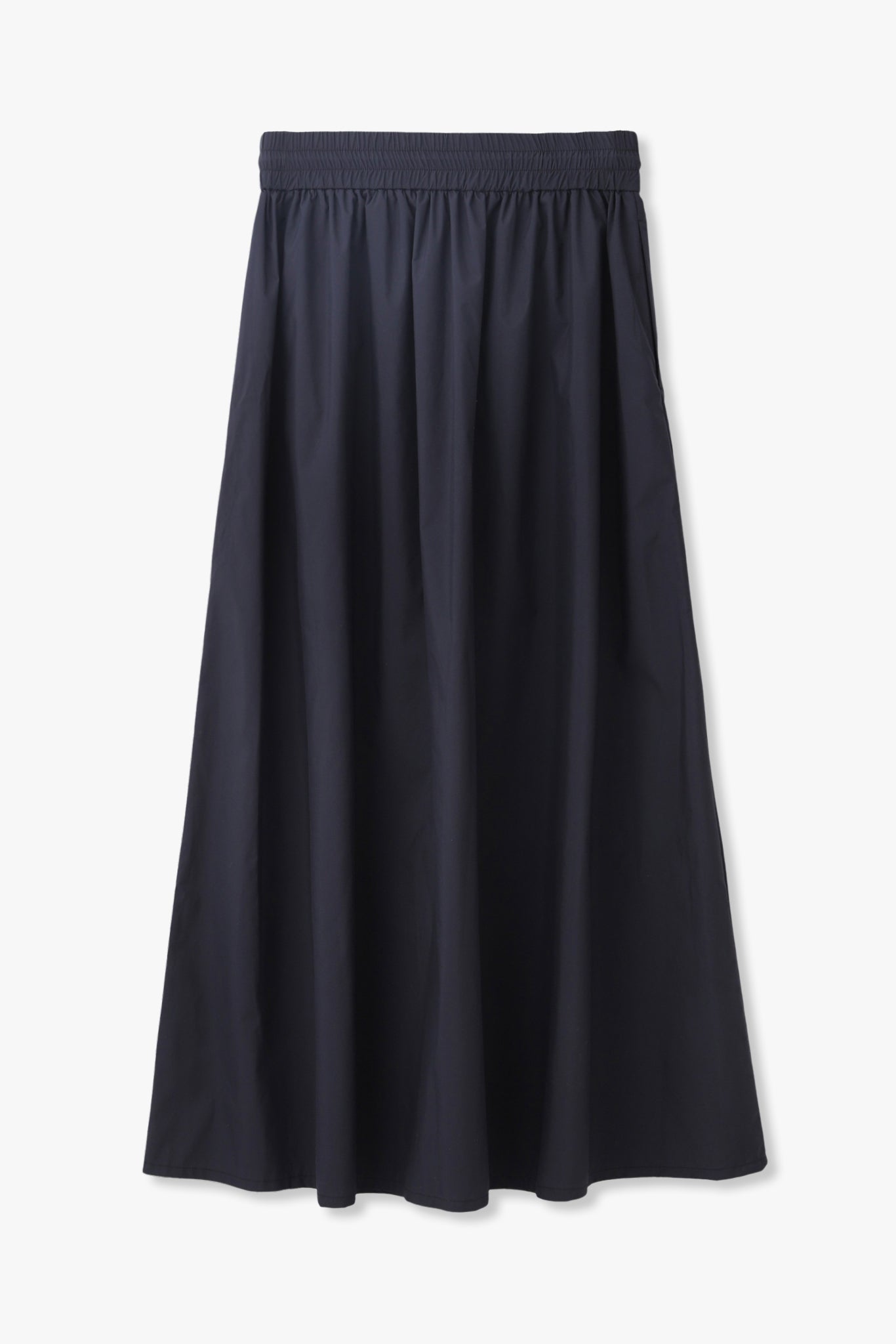 GATHER MAXI LENGTH SKIRT(LIMONTA)ーNAVY