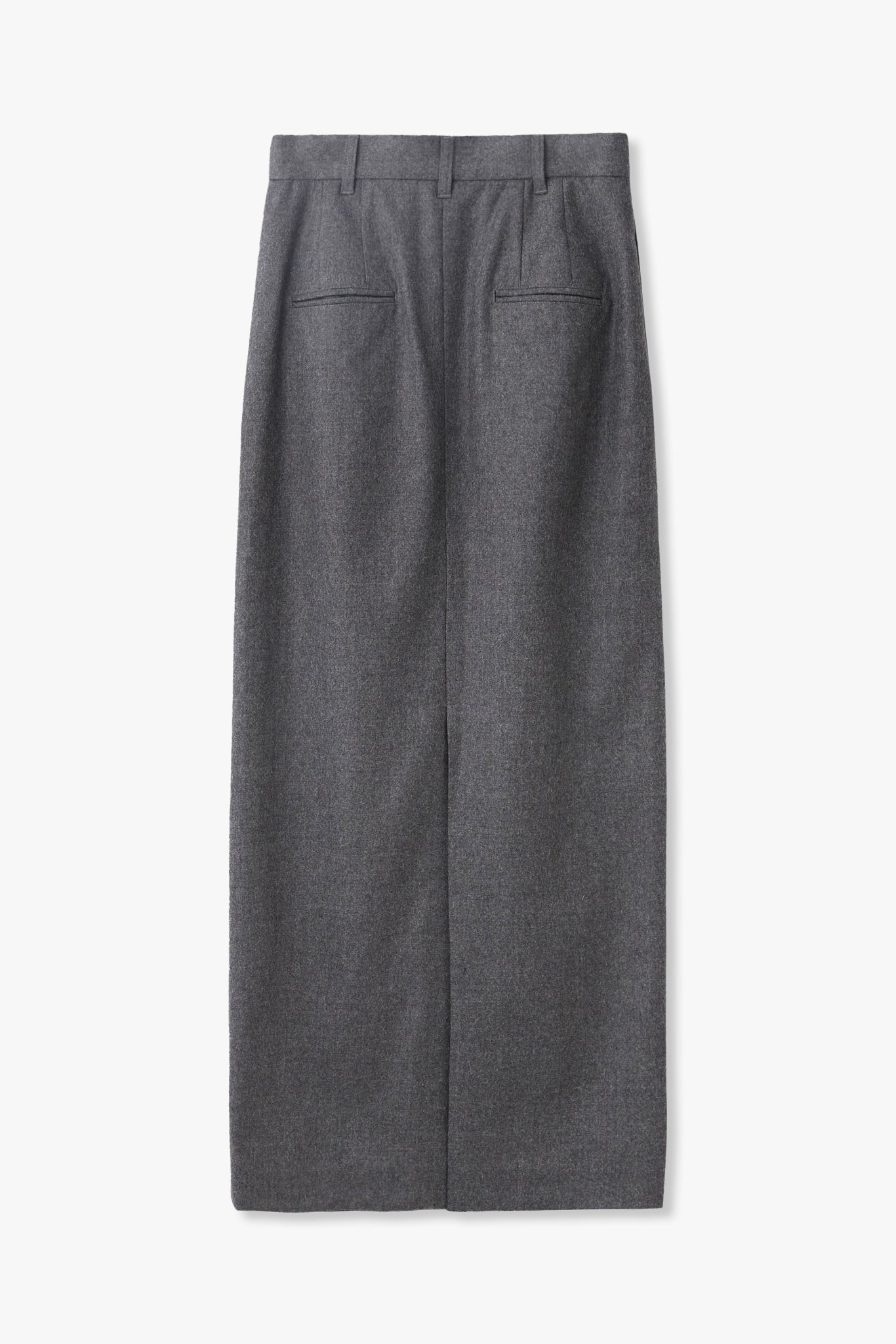 SLACKS DETAIL MAXI LENGTH SKIRT(尾州ウール)-GRAY
