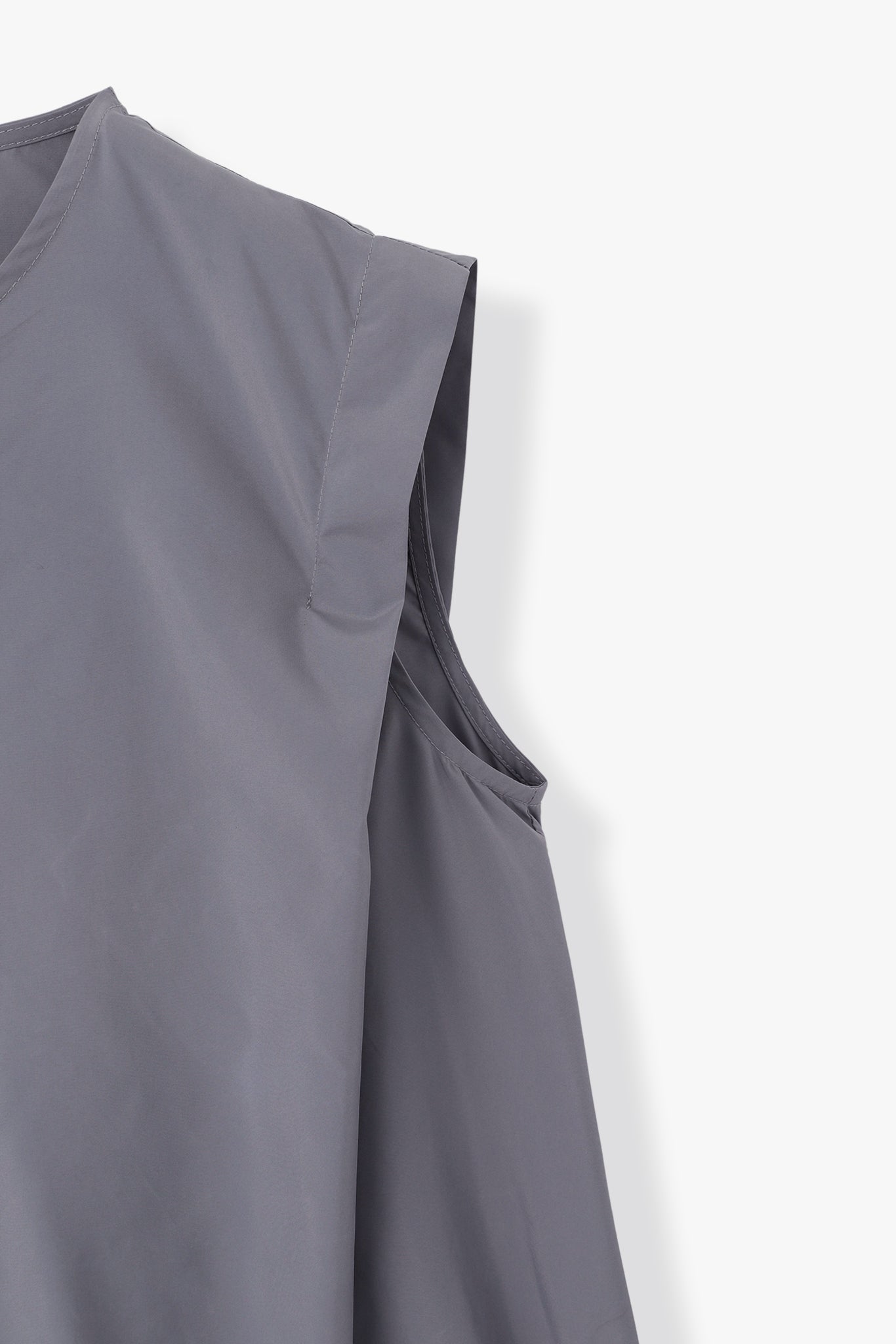 BALLOON SILHOUETTE NO SLEEVE TOPS(LIMONTA)-GRAY