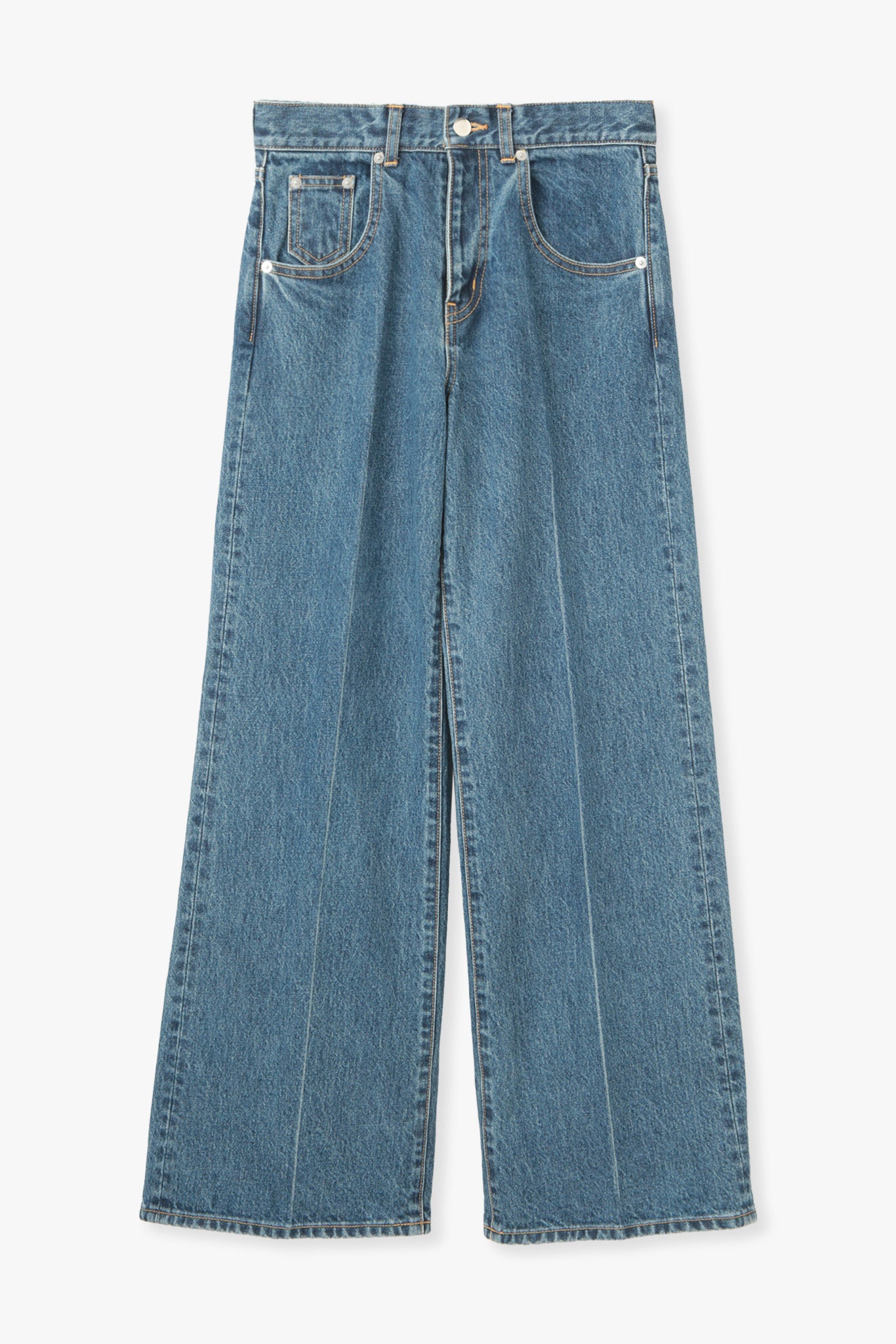 Center Press Jeans(kojima denim)ーBLUE