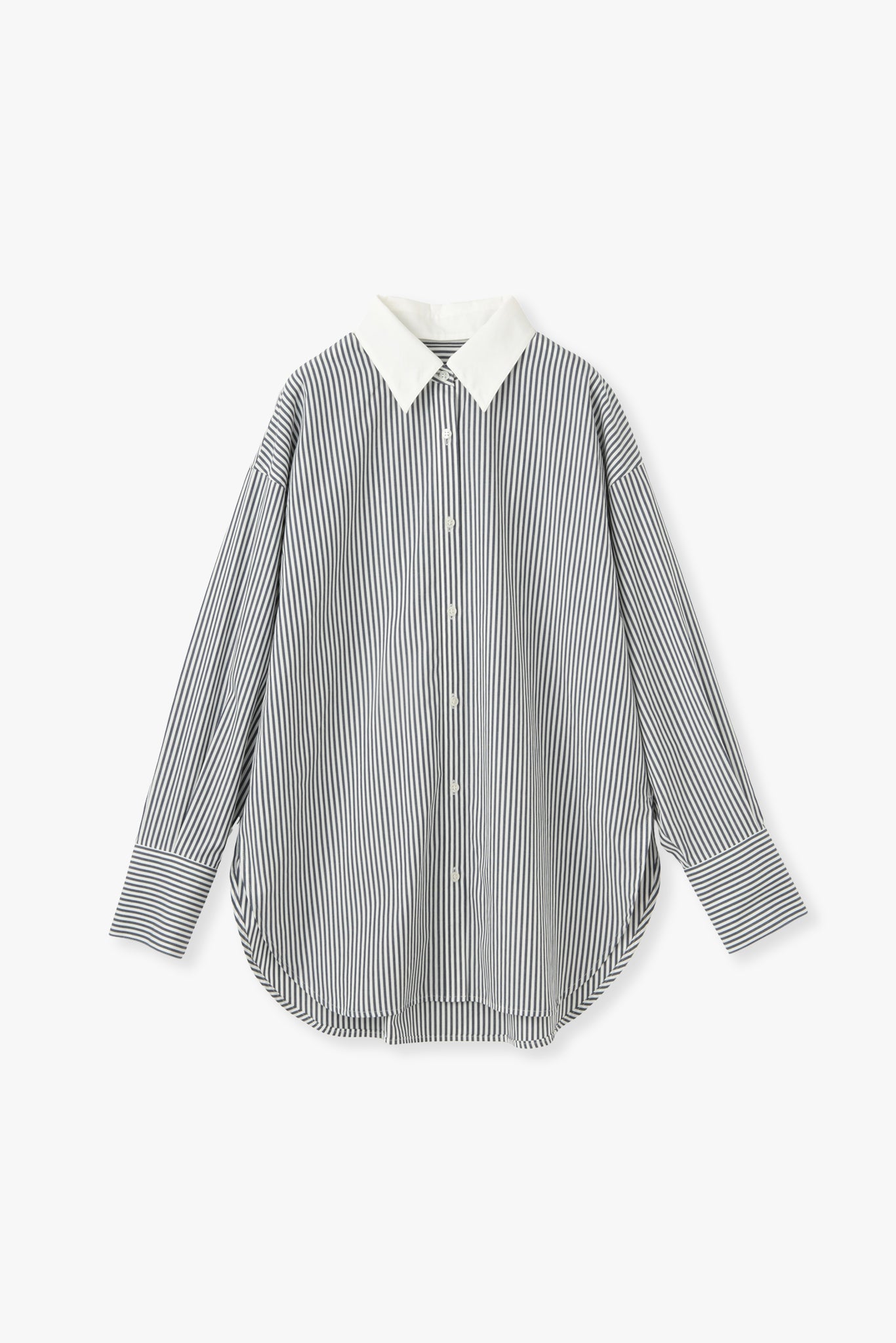 2Way Stripe Shirt(Banshu-Ori)ーNAVY