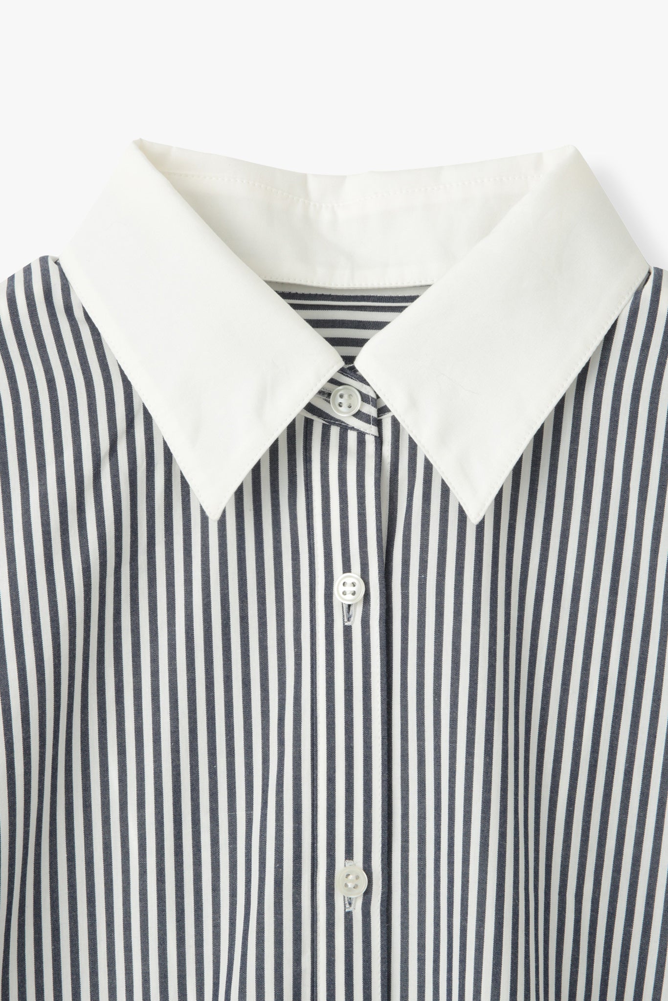 2Way Stripe Shirt(Banshu-Ori)ーNAVY