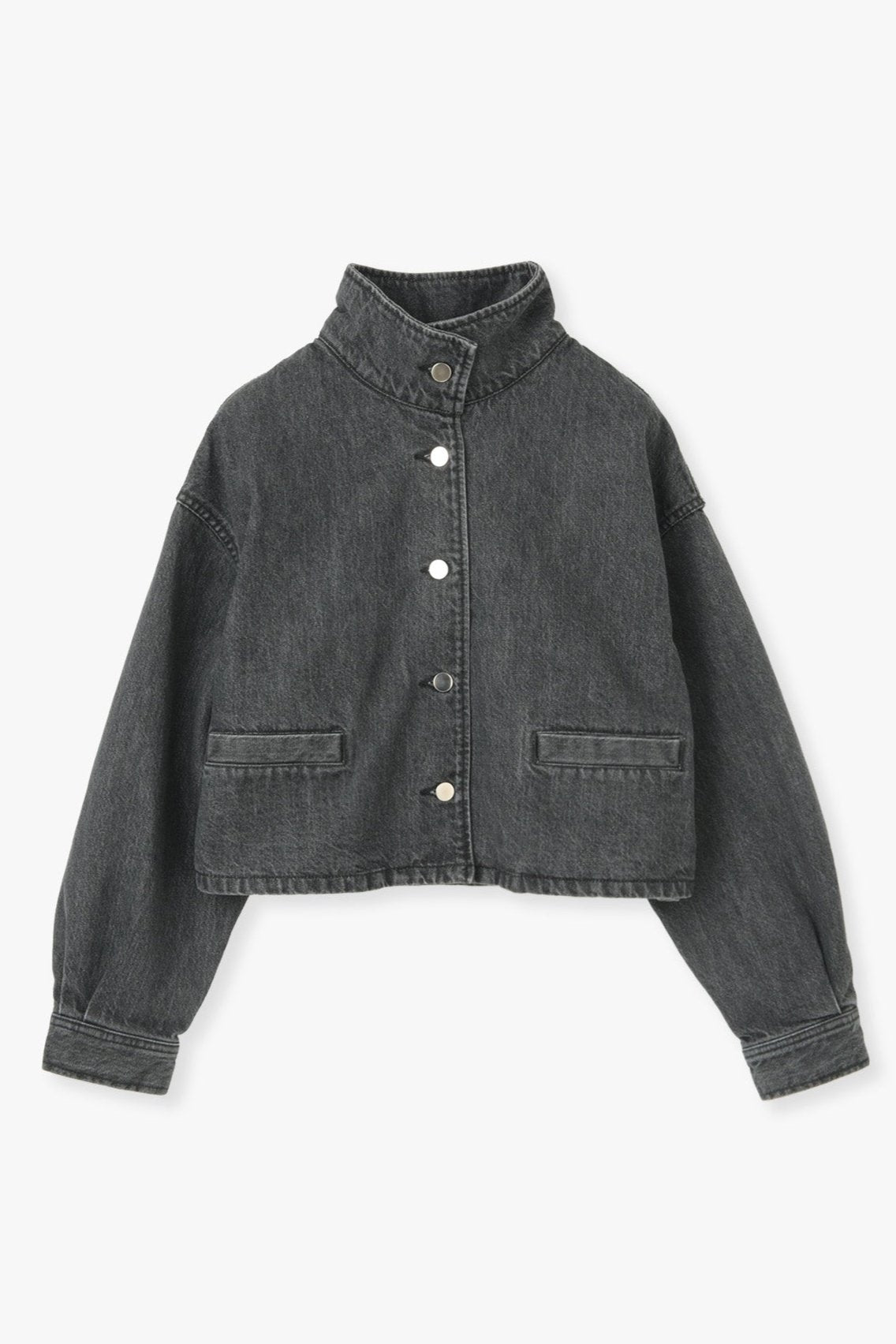 Stand Collar Denim Jaket(kojima denim)ーGRAY
