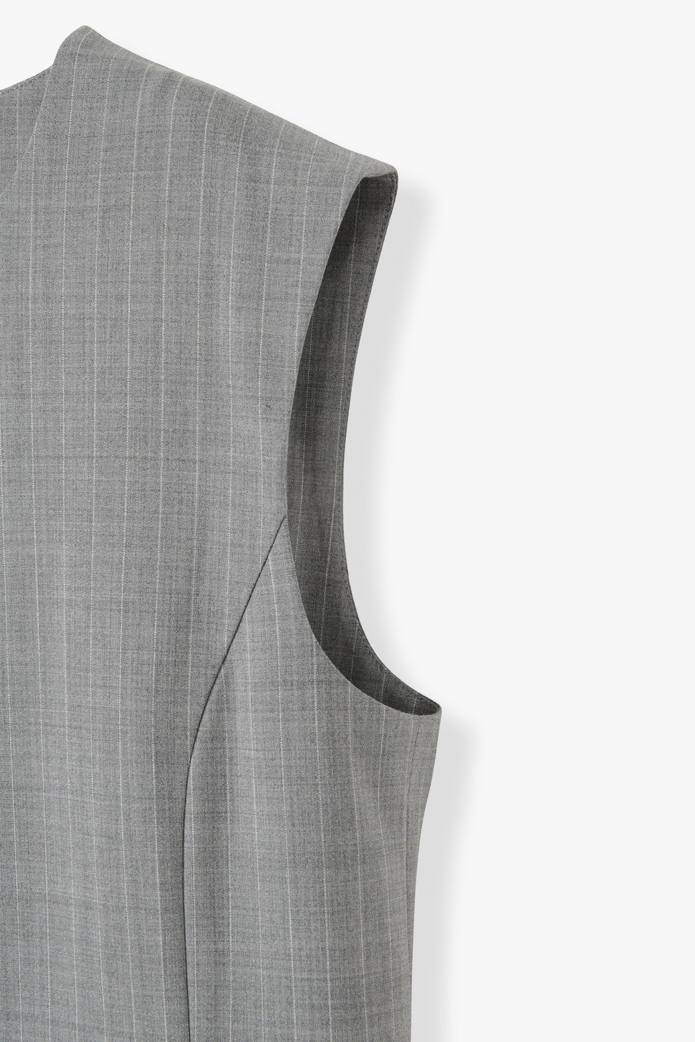 【PRE ORDER】Washable Wool Stripe VestーGRAY