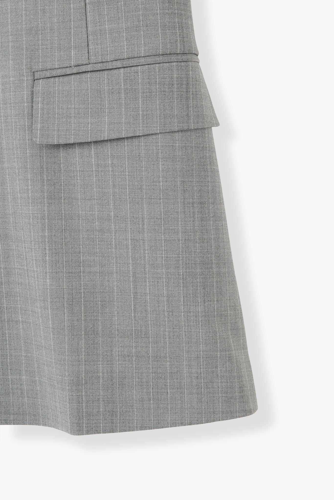 【PRE ORDER】Washable Wool Stripe VestーGRAY