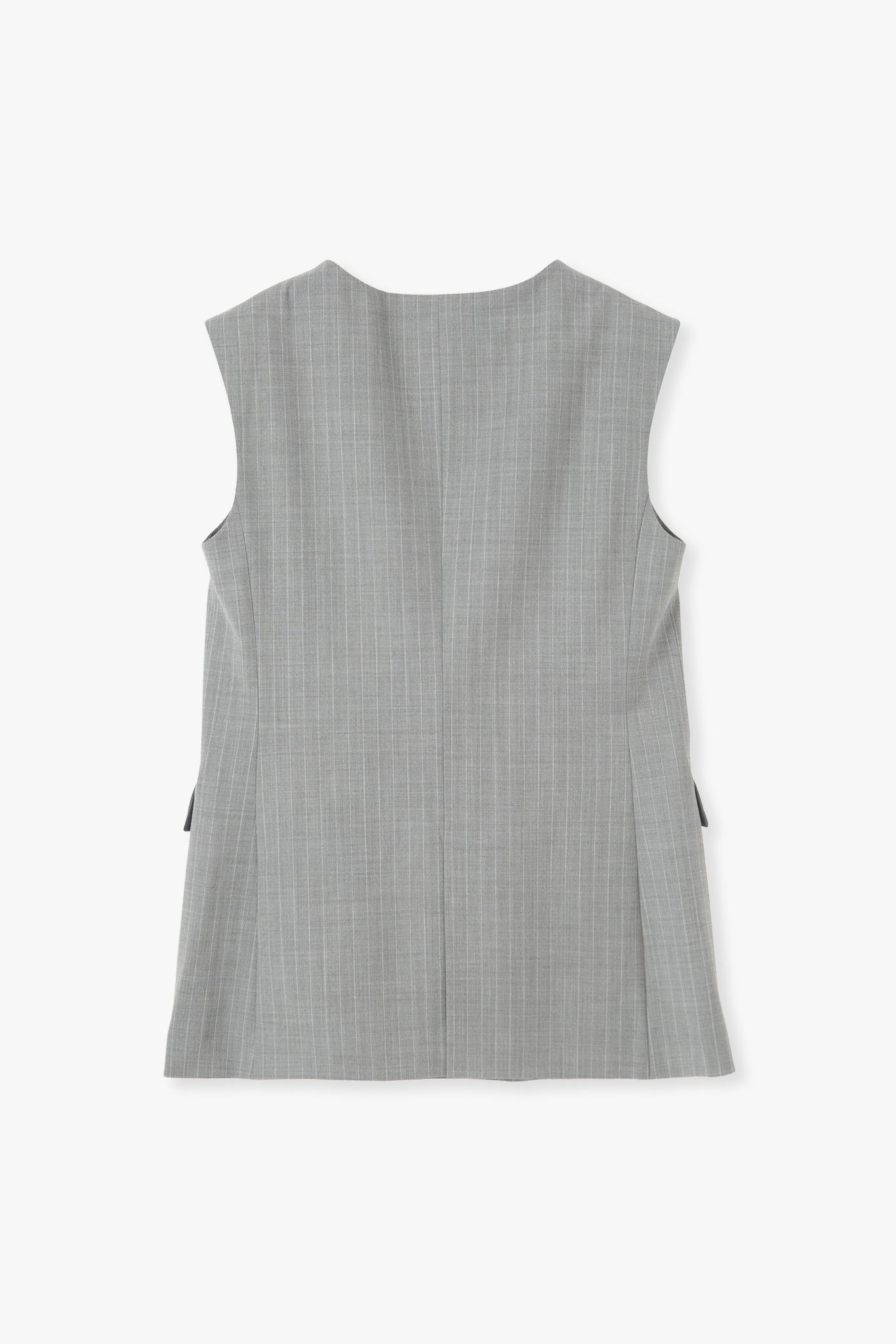 【PRE ORDER】Washable Wool Stripe VestーGRAY