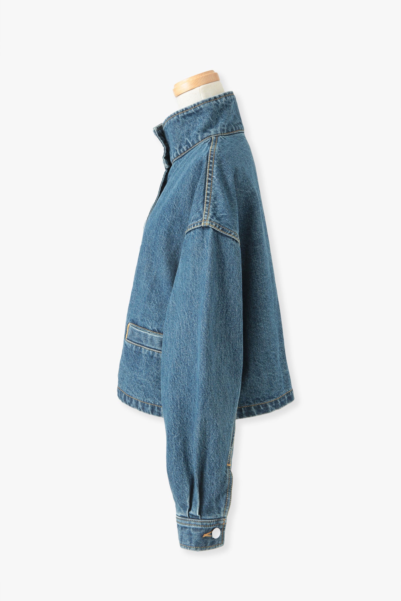 Stand Collar Denim Jaket(kojima denim)ーBLUE