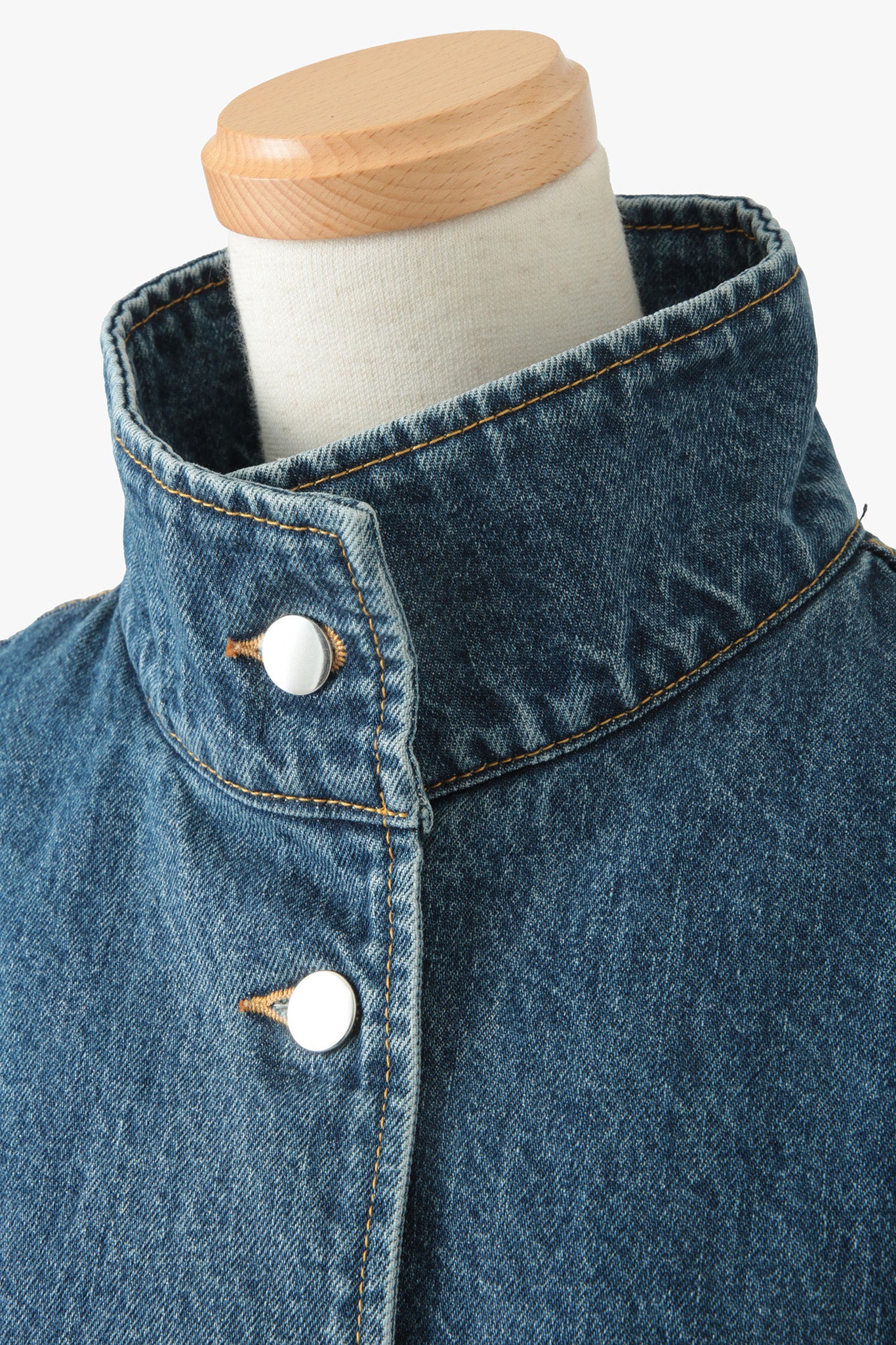 Stand Collar Denim Jaket(kojima denim)ーBLUE