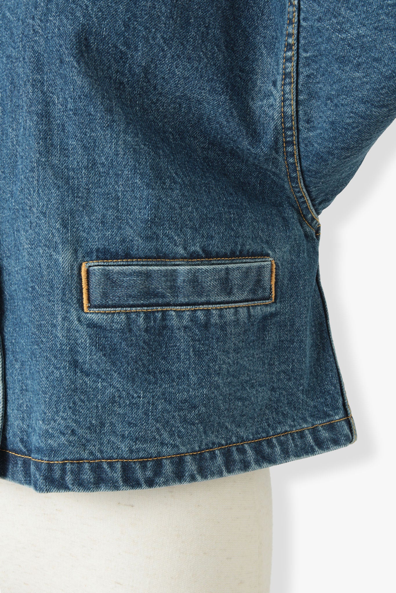 Stand Collar Denim Jaket(kojima denim)ーBLUE