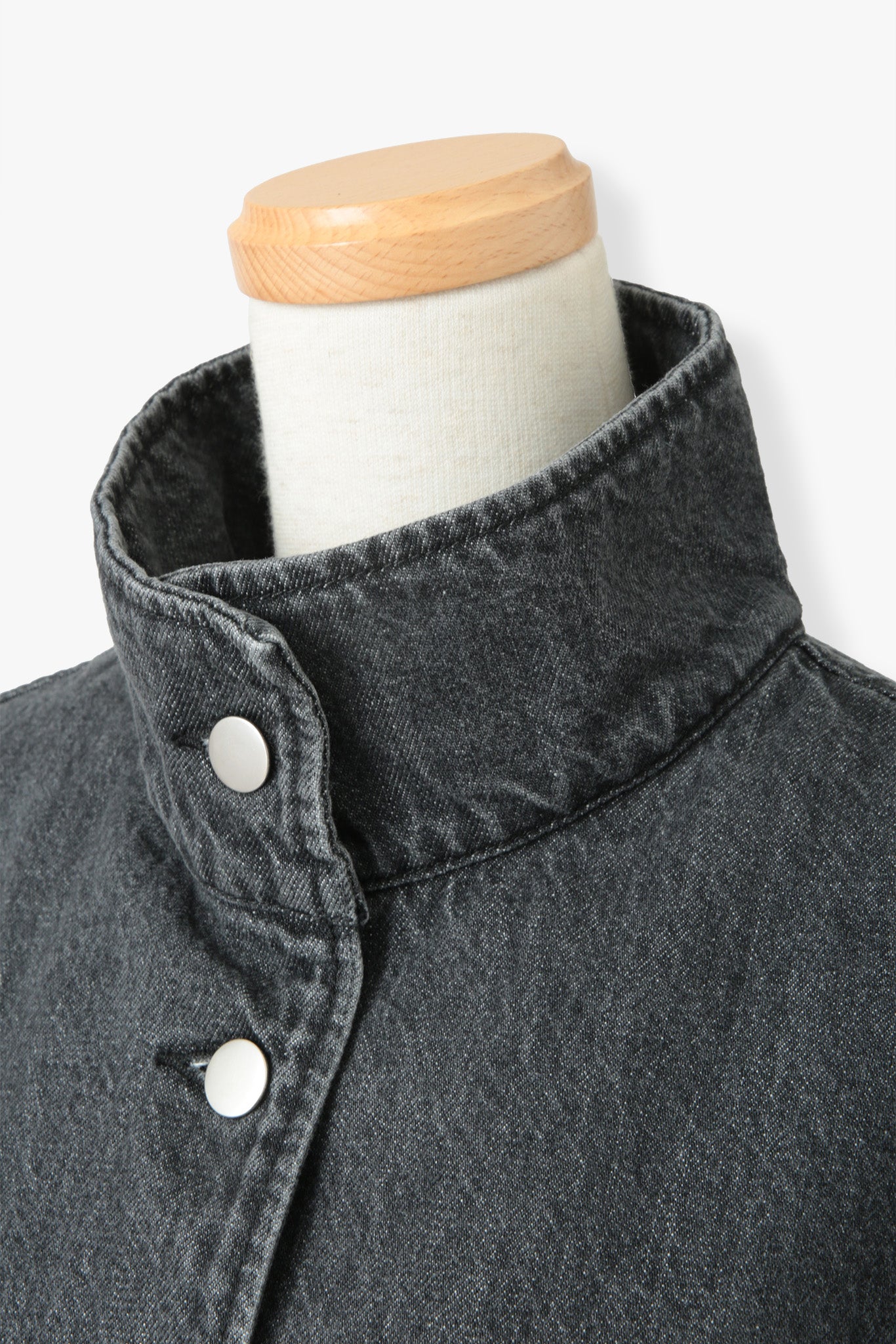 Stand Collar Denim Jaket(kojima denim)ーGRAY