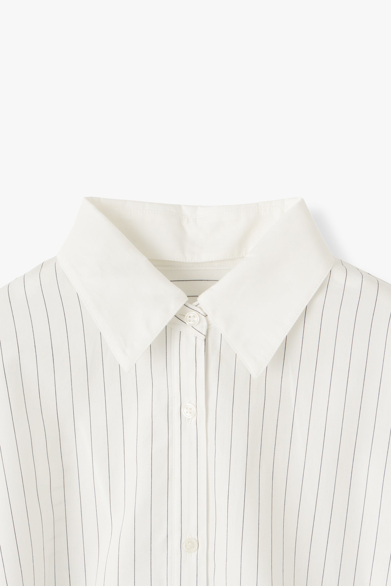 2Way Stripe Shirt(Banshu-Ori)ーWHITE