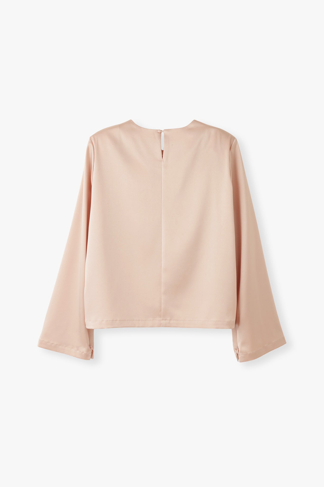 Satin Shoulderpad Blouse