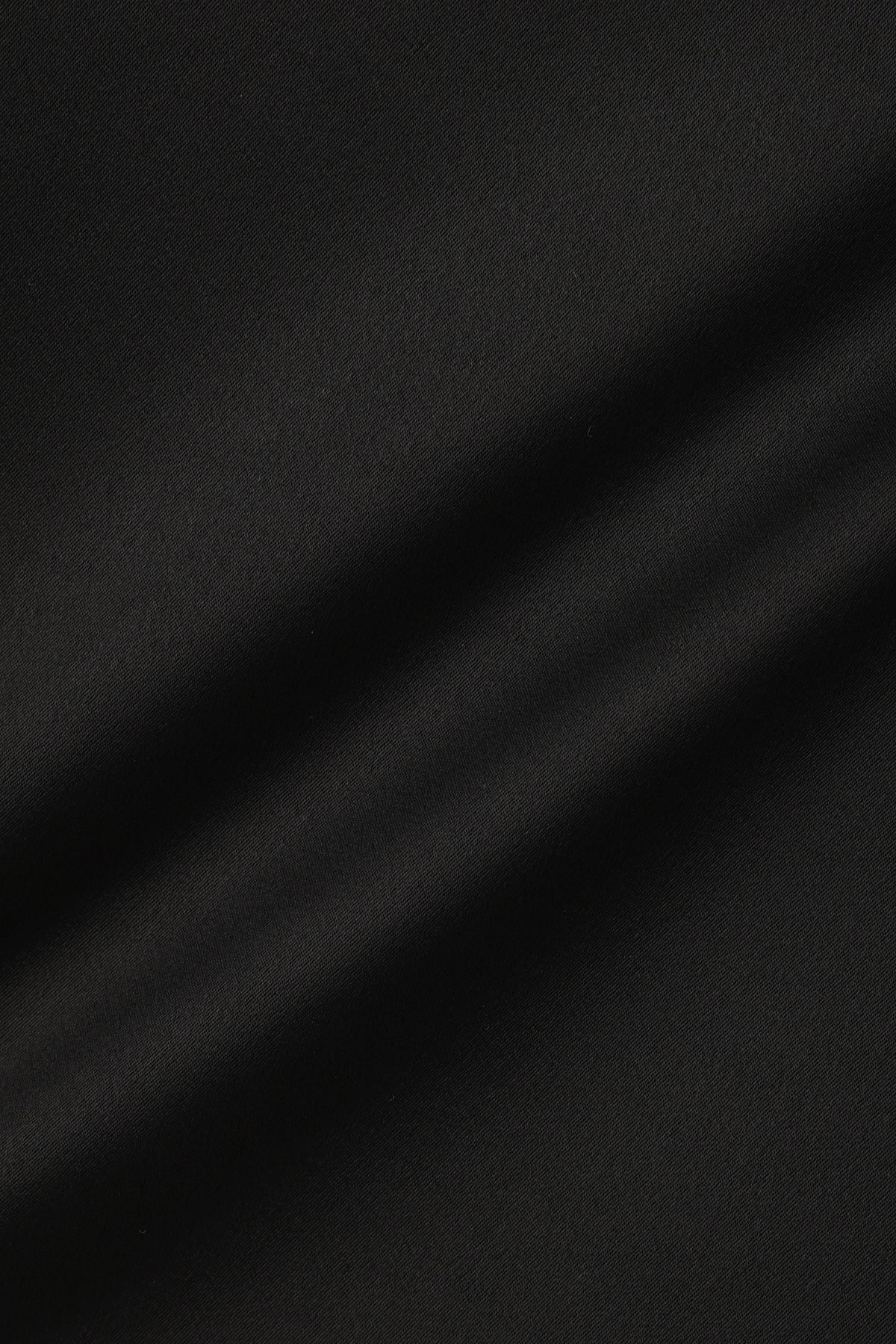 Satin Shoulderpad Blouse / Black