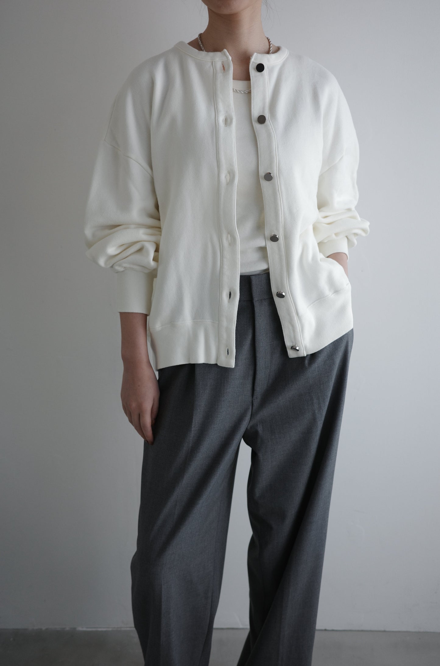 MELT CARDIGAN(和歌山裏毛)ーOFF WHITE