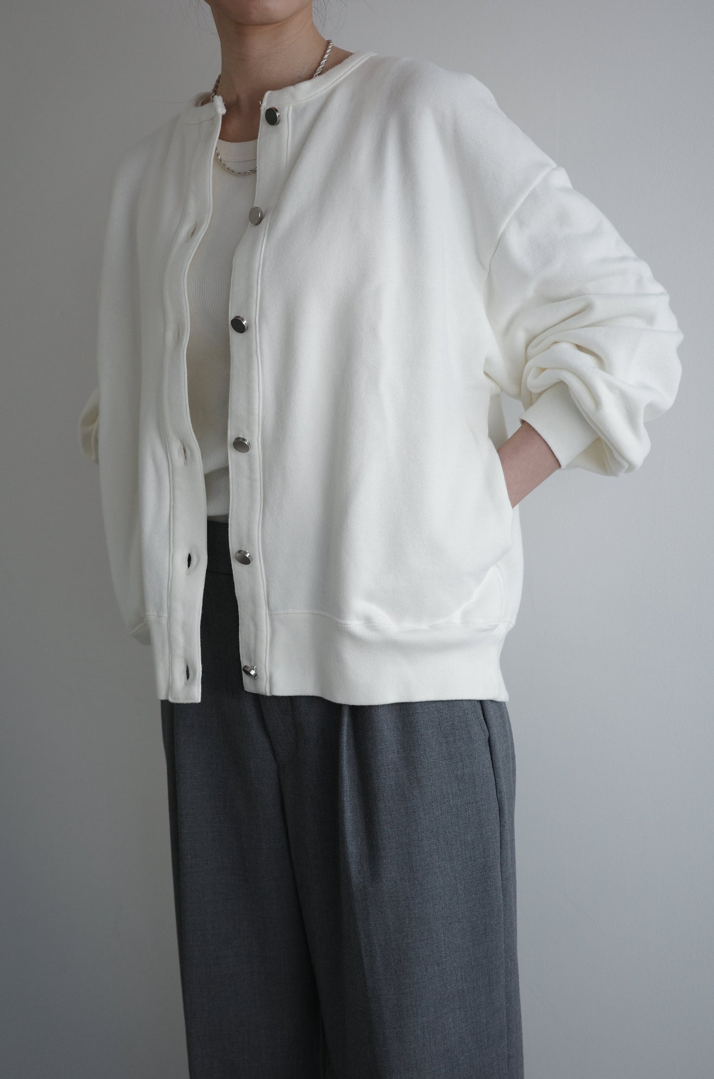 MELT CARDIGAN(和歌山裏毛)ーOFF WHITE