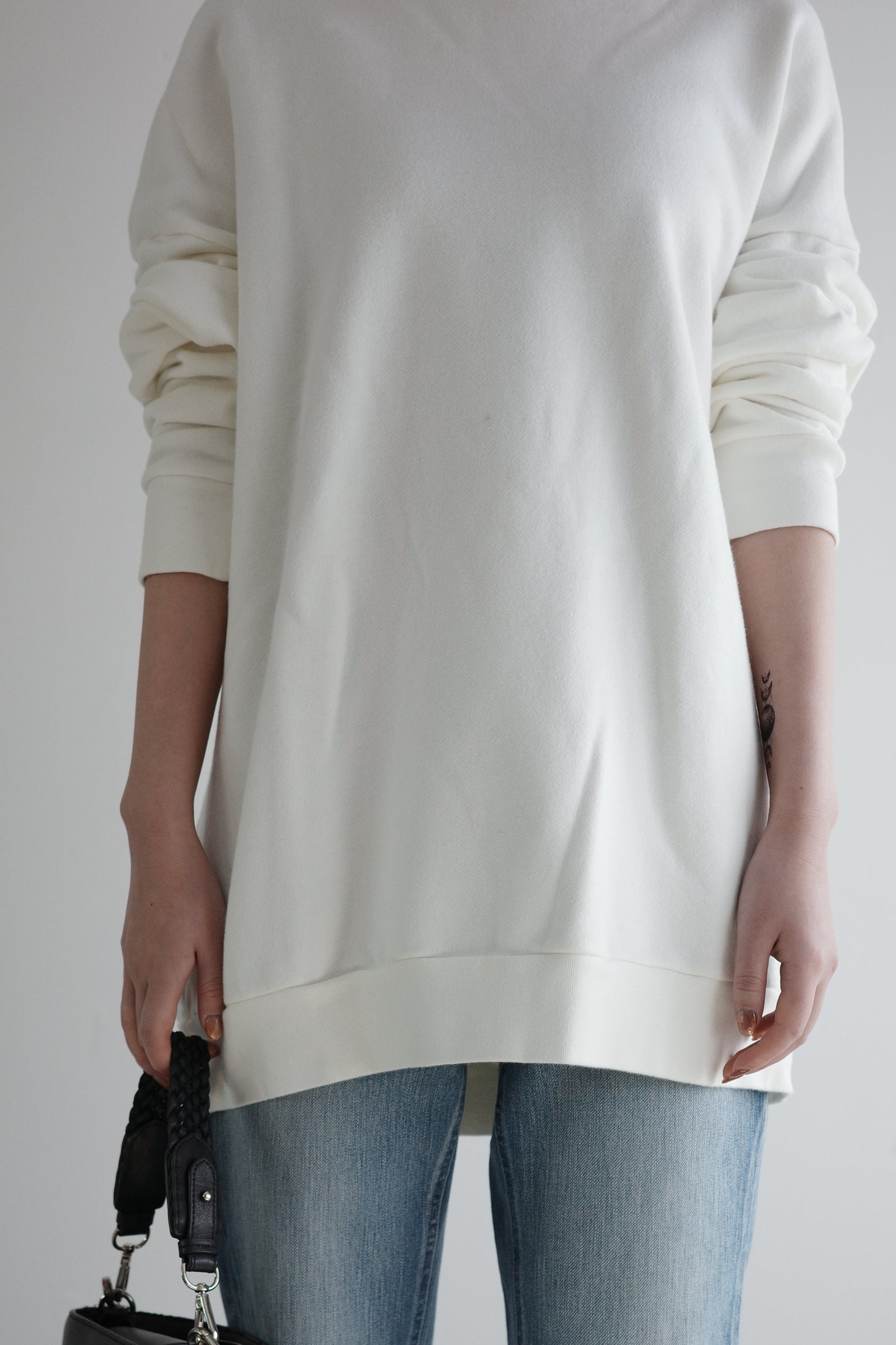 MELT MOCK NECK PULLOVER(和歌山裏毛)ーOFF WHITE