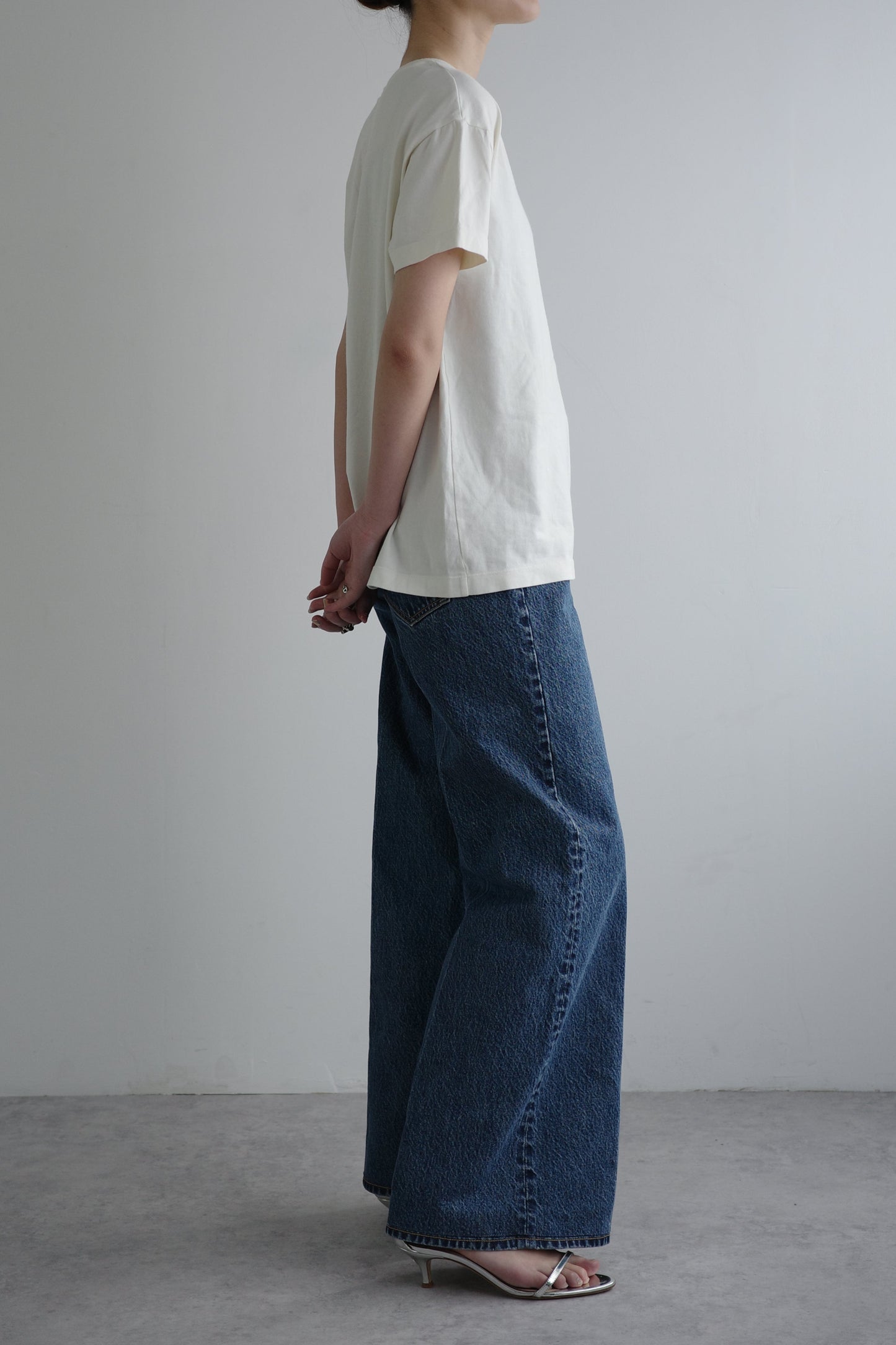 FRESH COMPACT TEE(和歌山カットソー)ーOFF WHITE/WOMEN