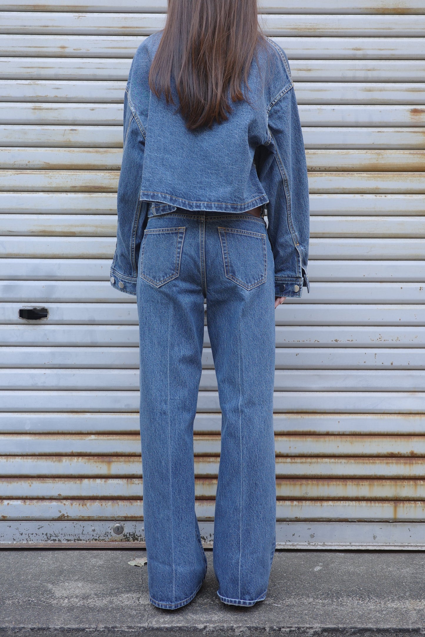 Stand Collar Denim Jaket(kojima denim)ーBLUE