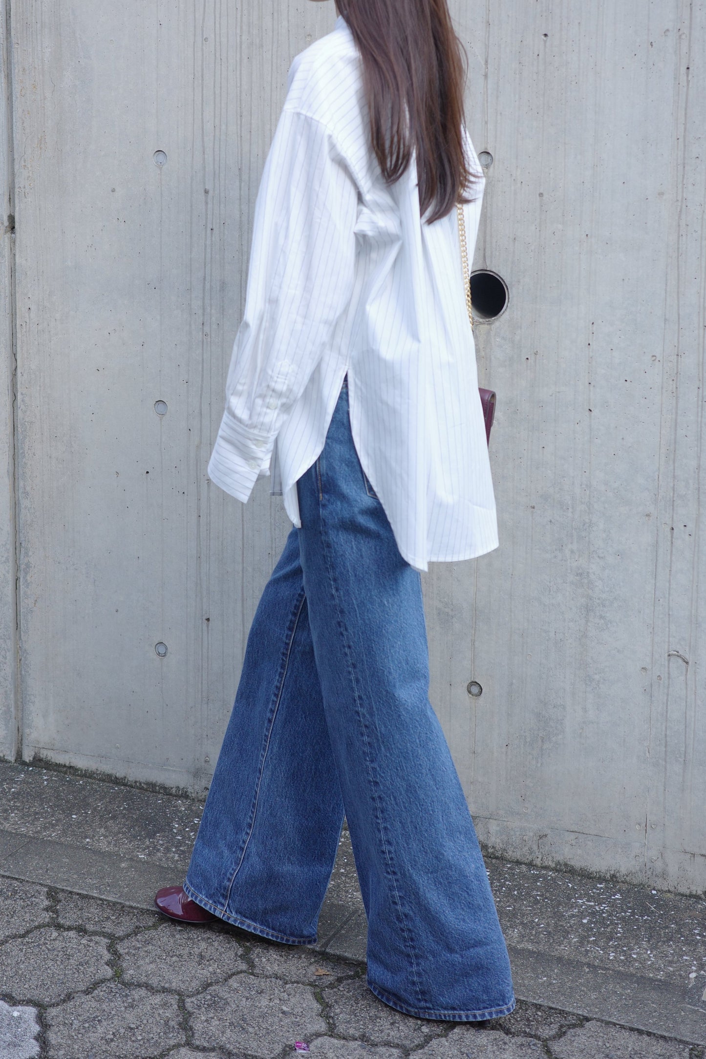 Center Press Jeans(kojima denim)ーBLUE