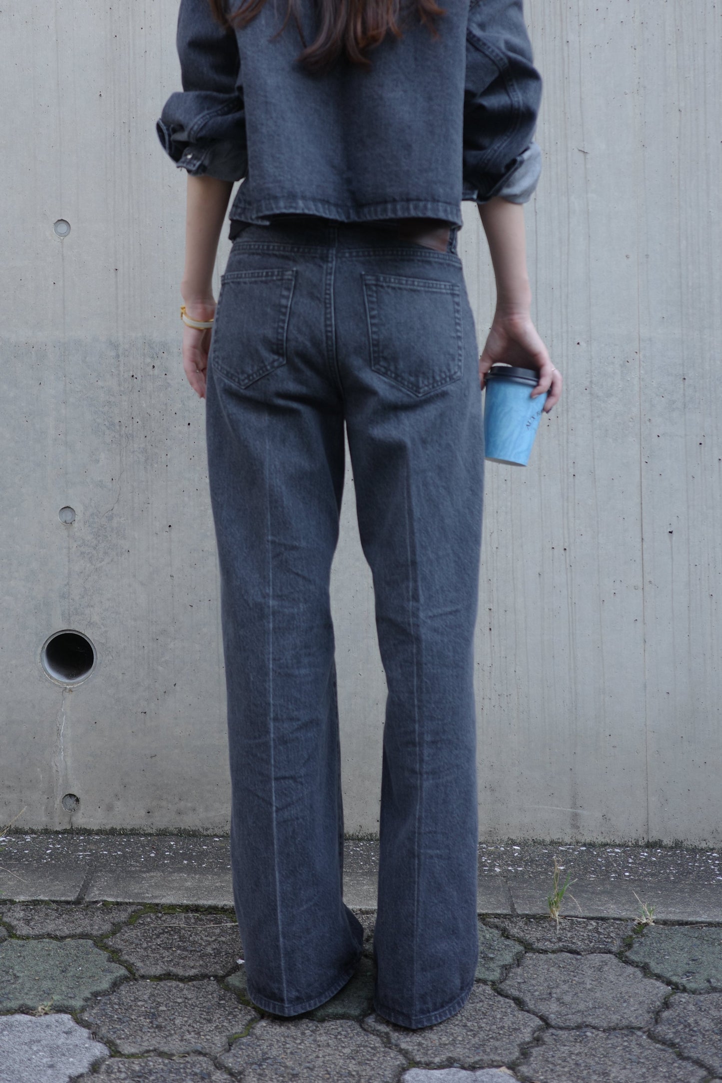 Center Press Jeans(kojima denim)ーGRAY