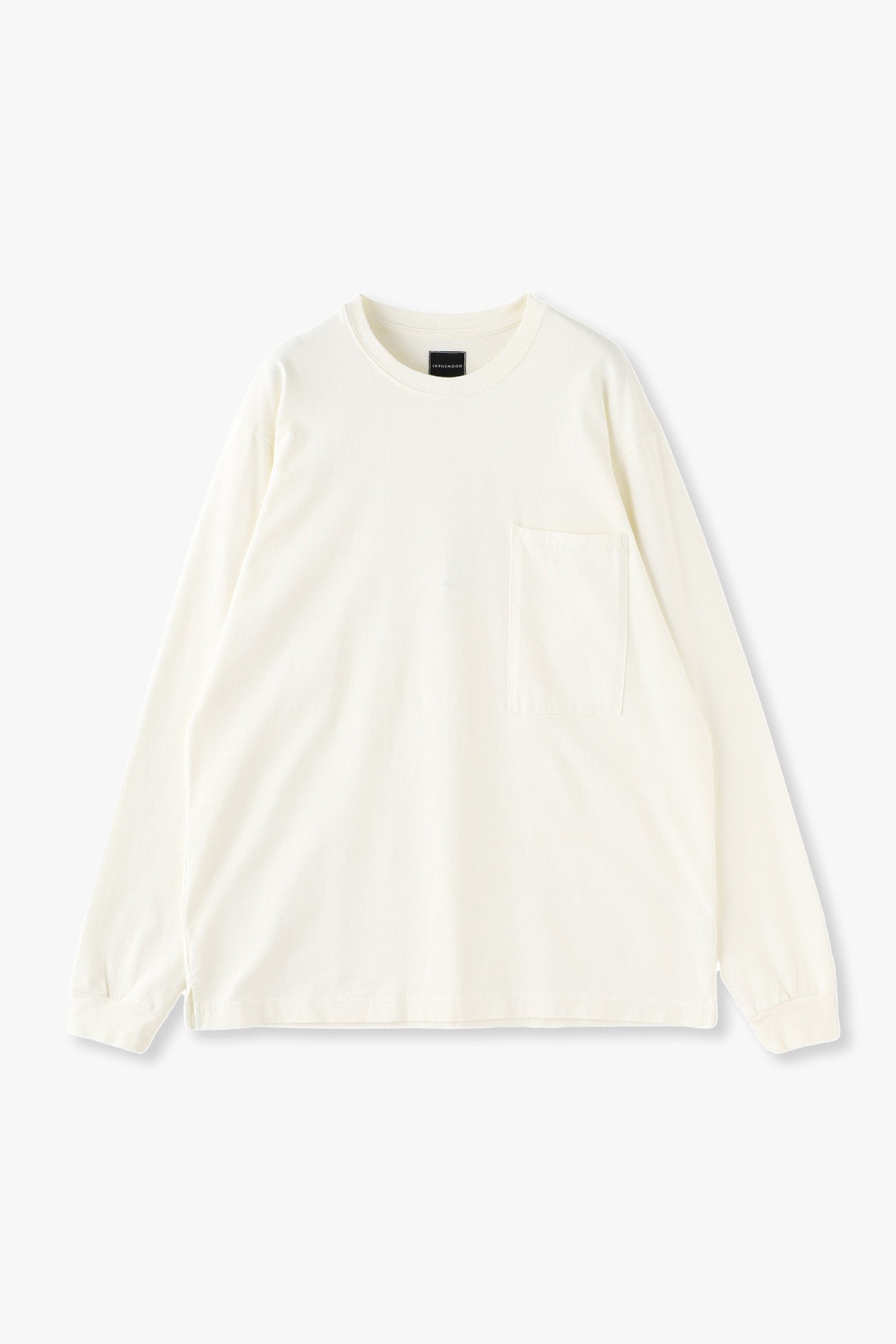 SQUARE POCKET LONG SLEEVE TEE(和歌山カットソー)ーOFF WHITE/UNISEX