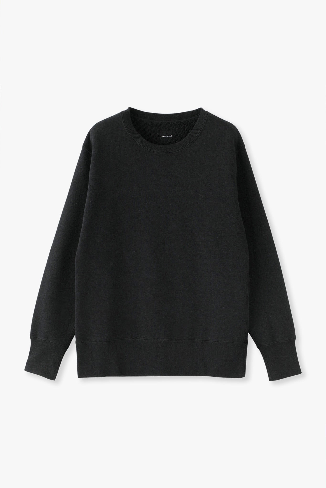 AMERICAN SEA ISLAND COTTON BASIC PULLOVER (和歌山吊り編み)-BLACK