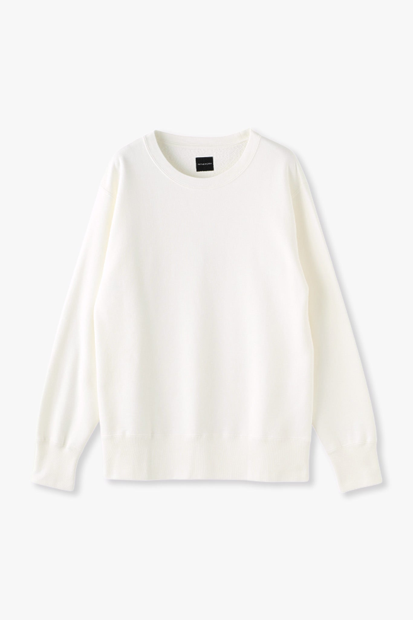 AMERICAN SEA ISLAND COTTON BASIC PULLOVER (和歌山吊り編み)-WHITE