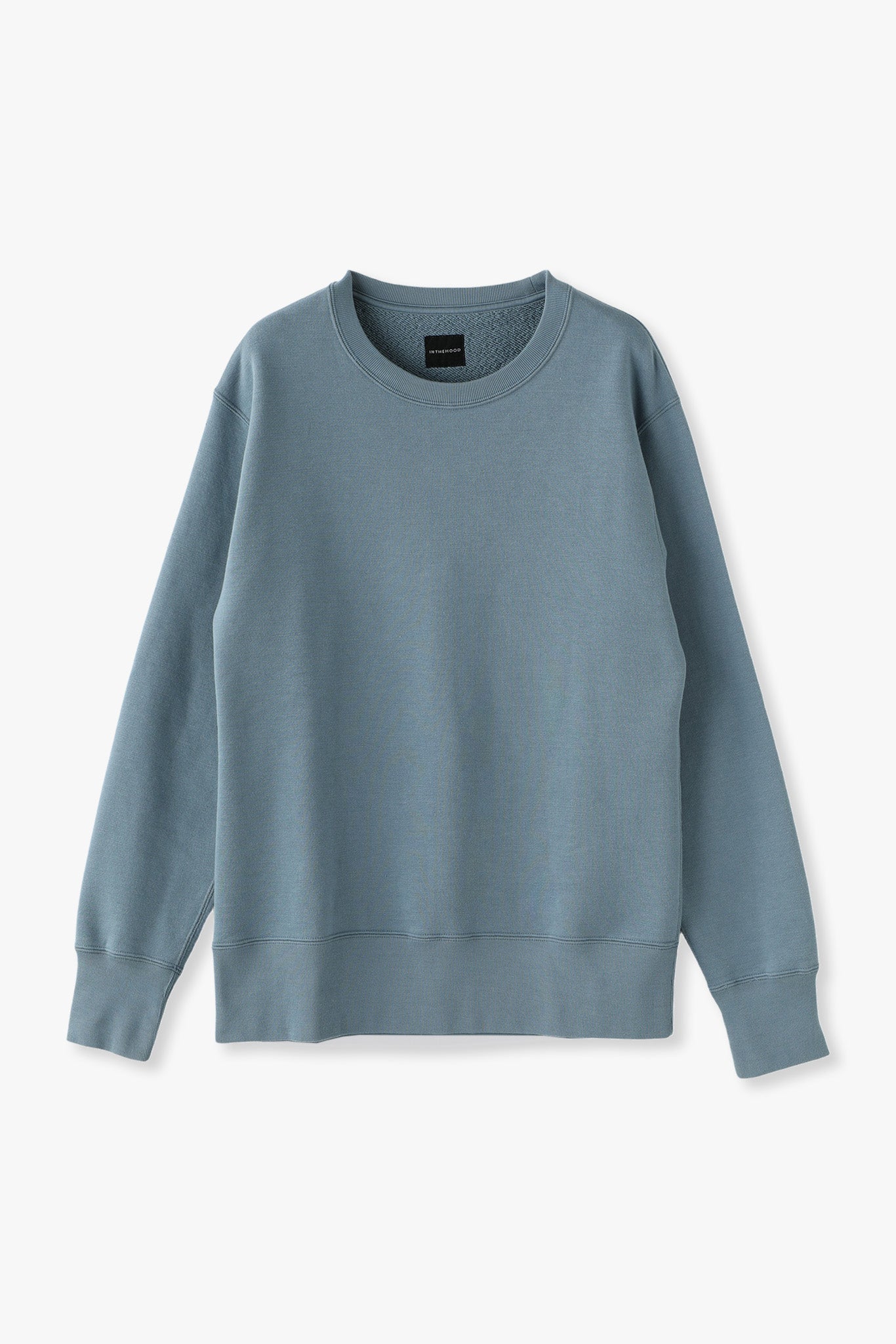 AMERICAN SEA ISLAND COTTON BASIC PULLOVER (和歌山吊り編み)-SMOKE BLUE