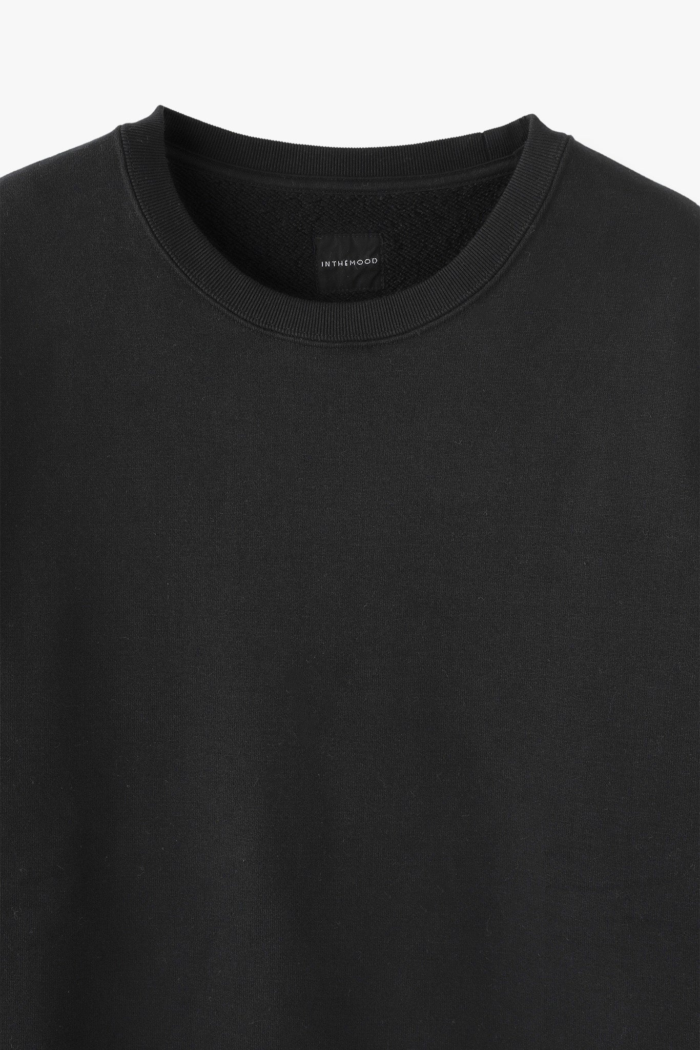 AMERICAN SEA ISLAND COTTON BASIC PULLOVER (和歌山吊り編み)-BLACK
