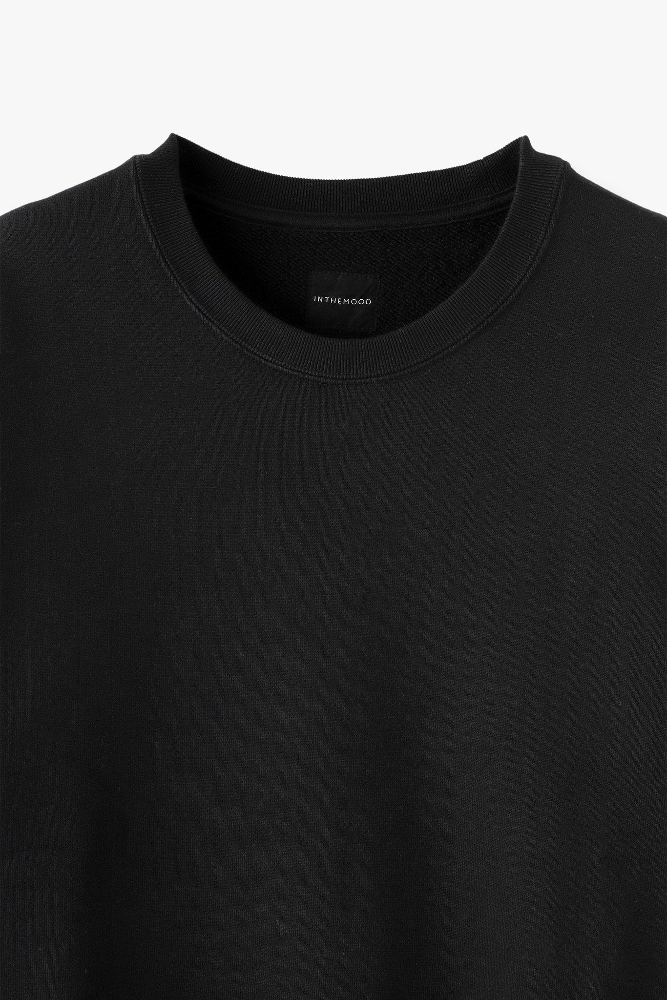 AMERICAN SEA ISLAND COTTON SHORT PULLOVER (和歌山吊り編み)-BLACK