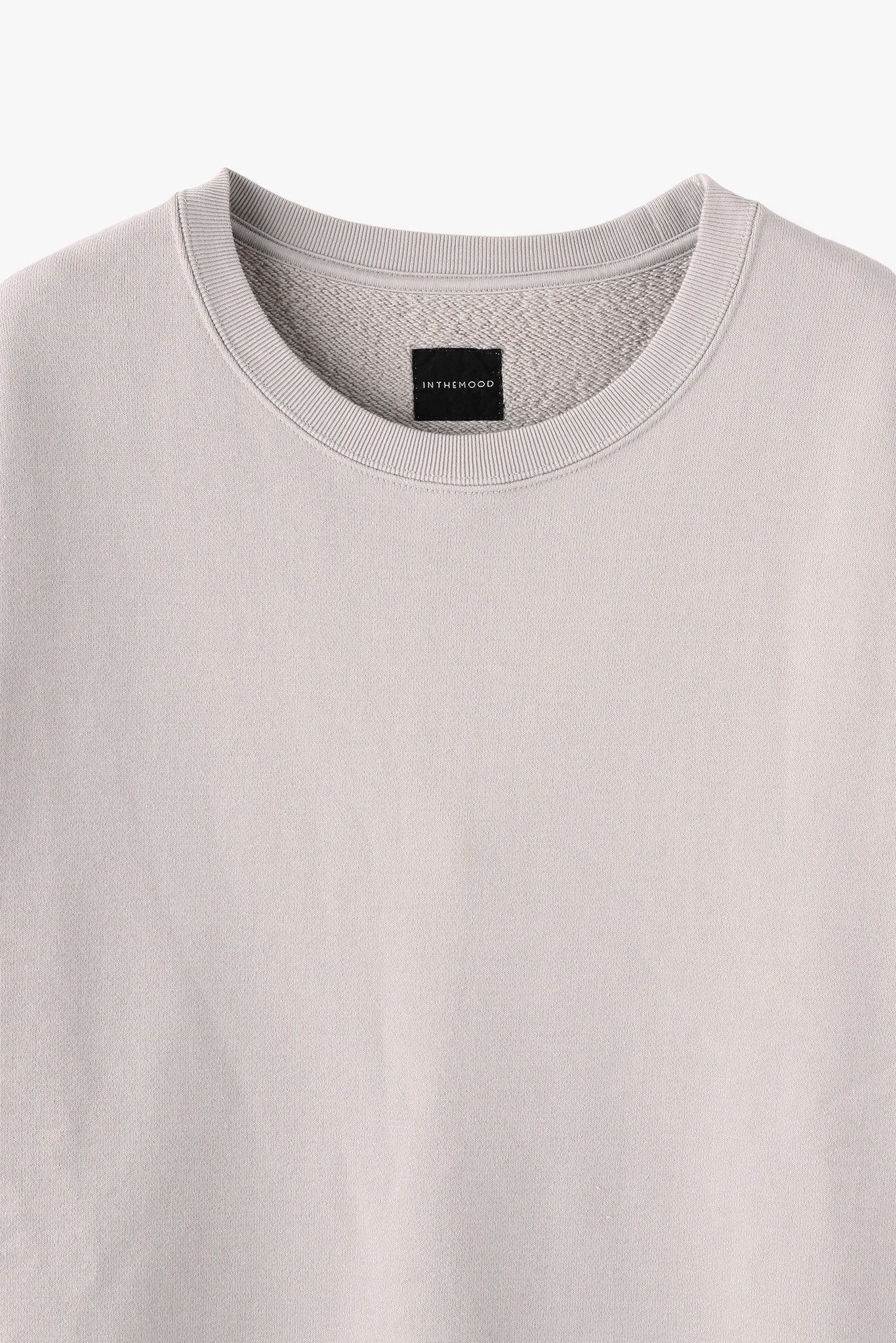 AMERICAN SEA ISLAND COTTON BASIC PULLOVER (和歌山吊り編み)-ASH GRAY