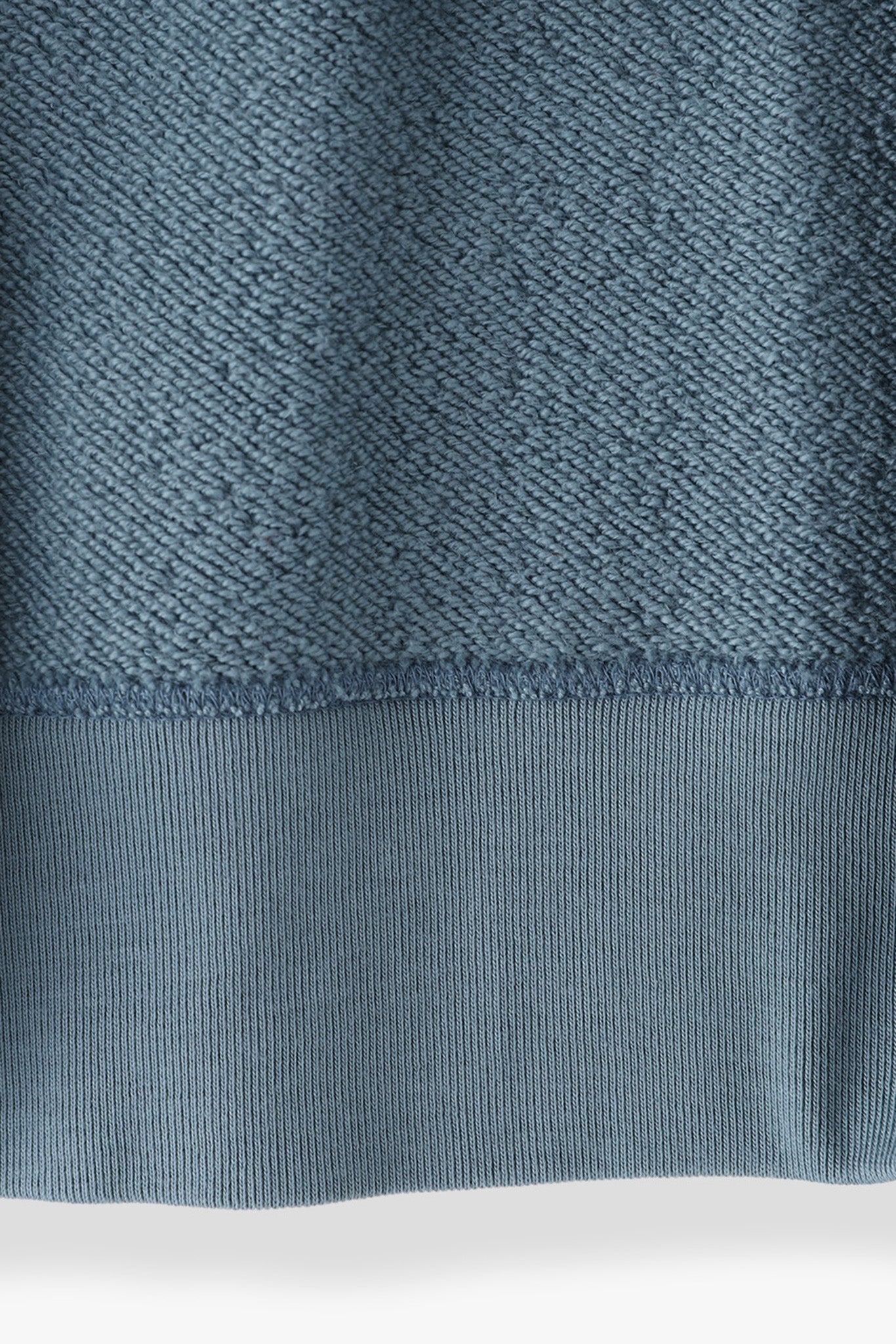 AMERICAN SEA ISLAND COTTON BASIC PULLOVER (和歌山吊り編み)-SMOKE BLUE