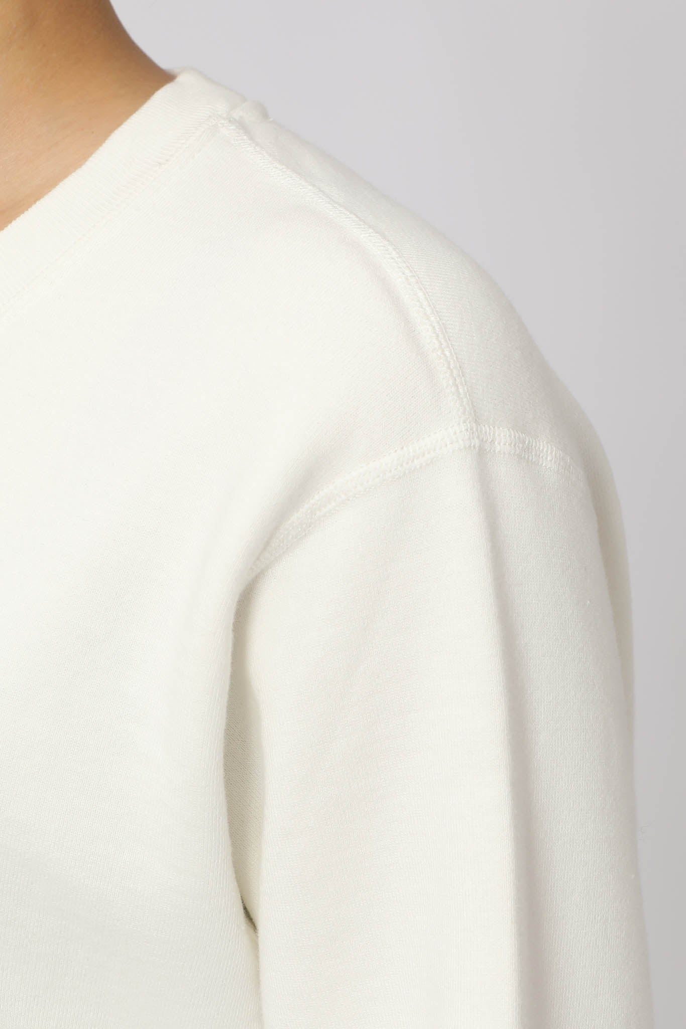 AMERICAN SEA ISLAND COTTON SHORT PULLOVER (和歌山吊り編み)-WHITE