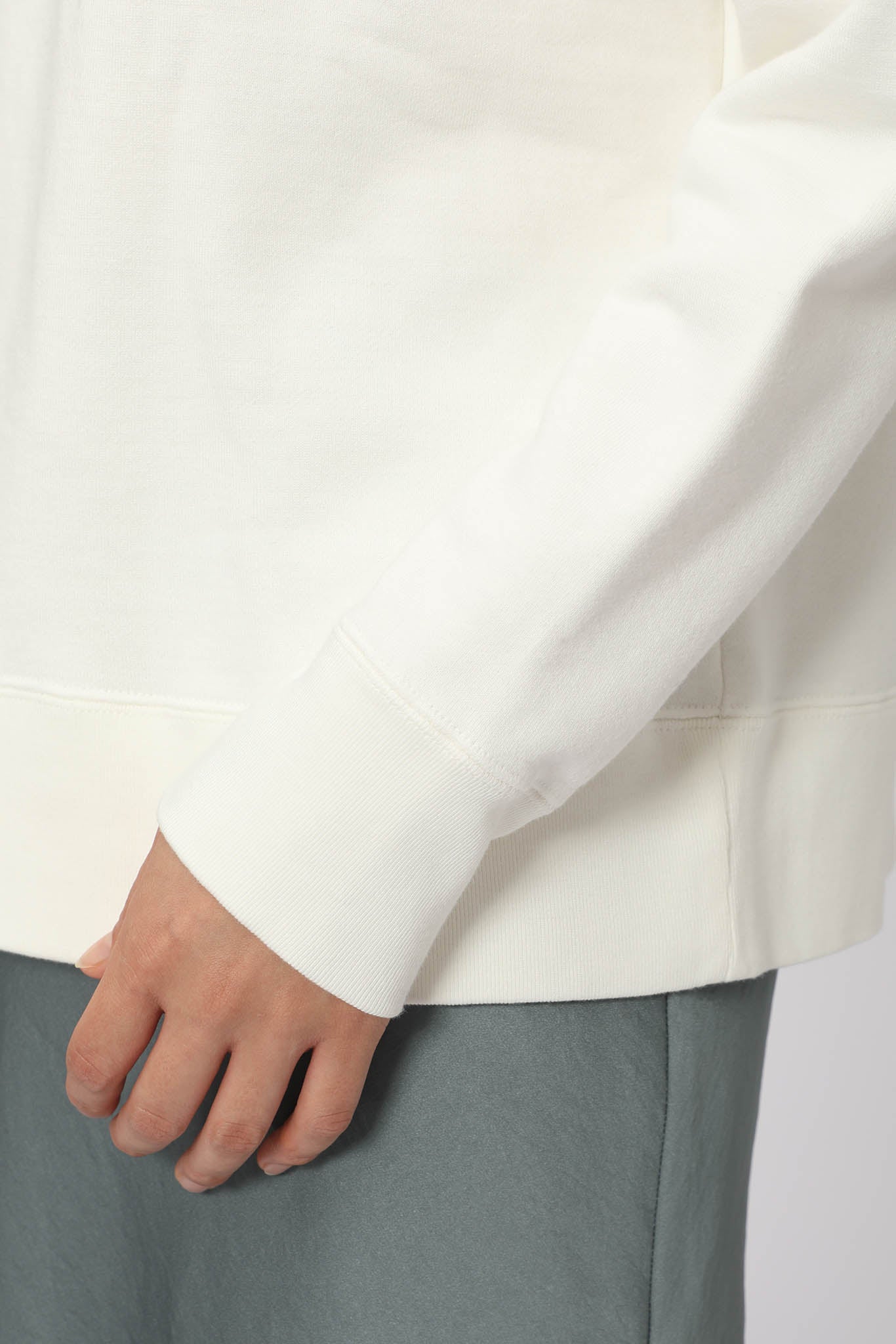 AMERICAN SEA ISLAND COTTON SHORT PULLOVER (和歌山吊り編み)-WHITE