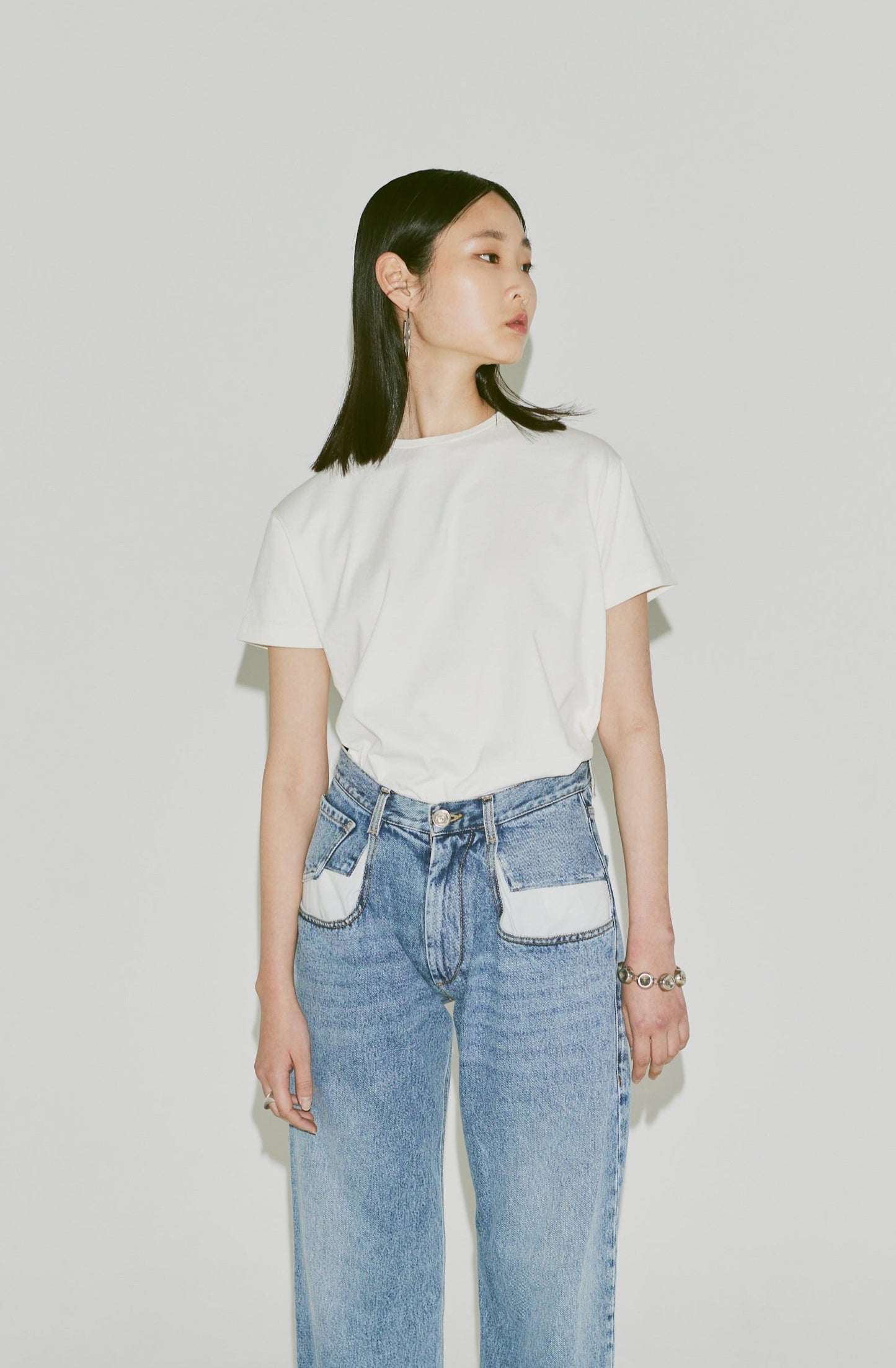 FRESH COMPACT TEE(和歌山カットソー)ーOFF WHITE/WOMEN