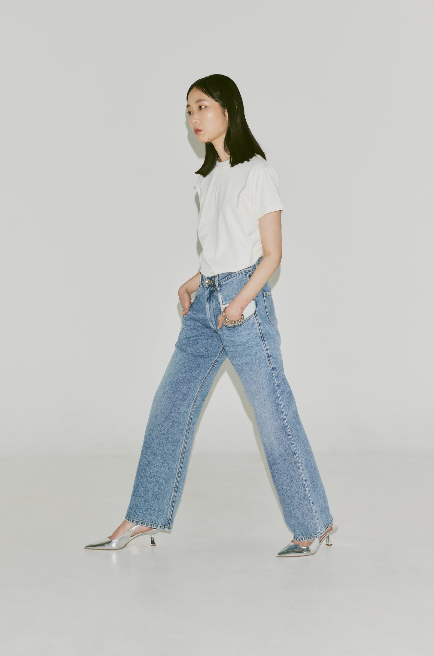FRESH COMPACT TEE(和歌山カットソー)ーOFF WHITE/WOMEN