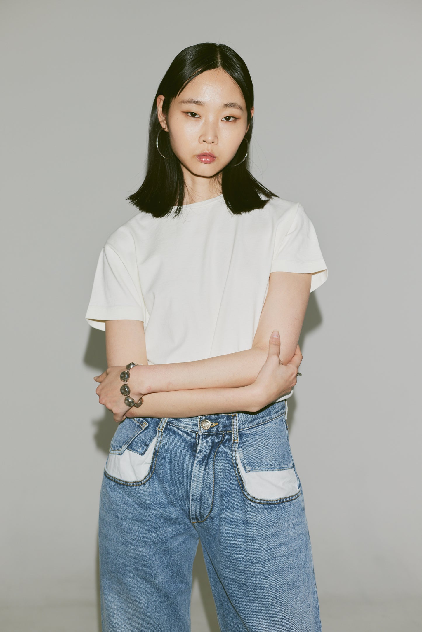 FRESH COMPACT TEE(和歌山カットソー)ーOFF WHITE/WOMEN