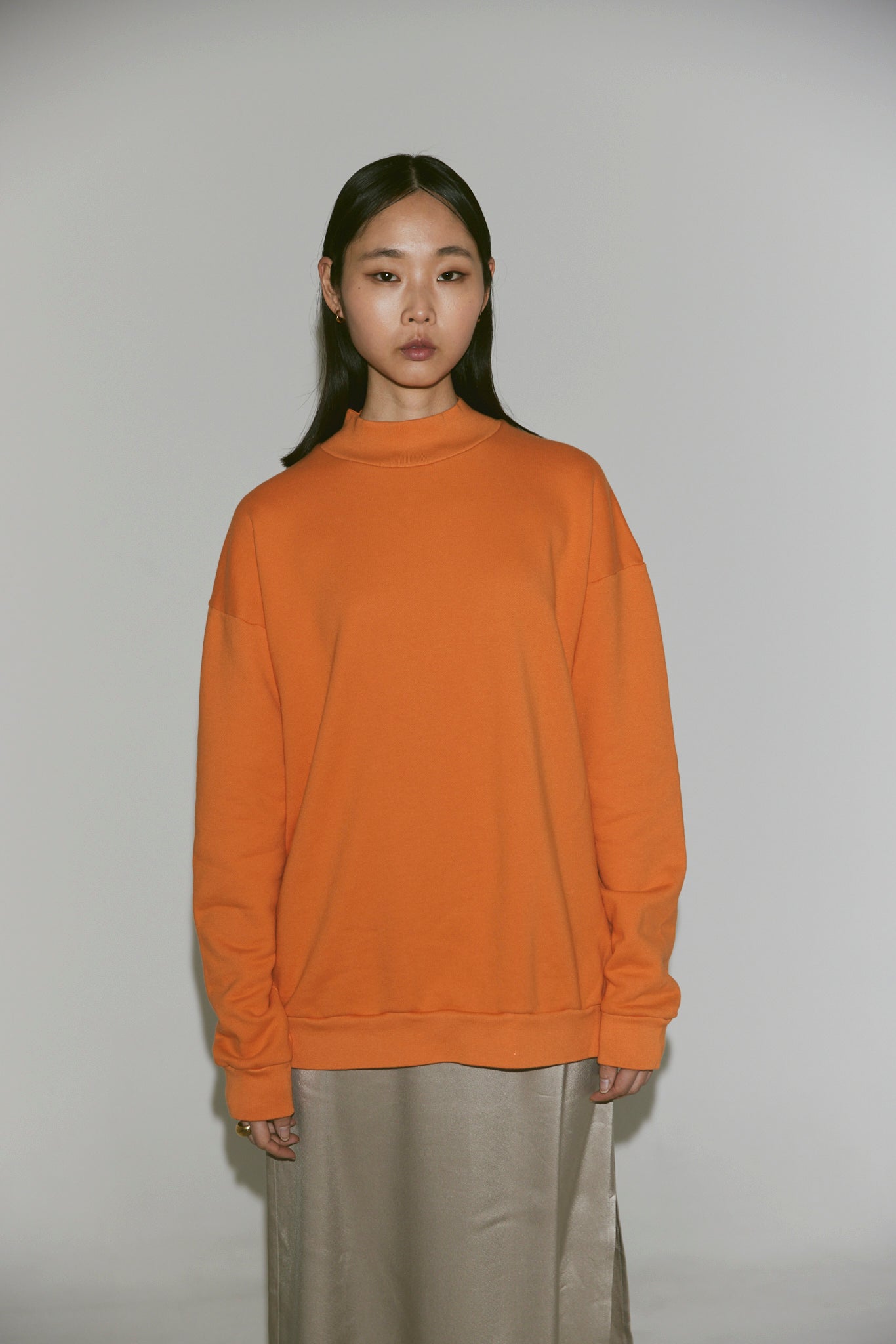 MELT MOCK NECK PULLOVER(和歌山裏毛)ーORANGE