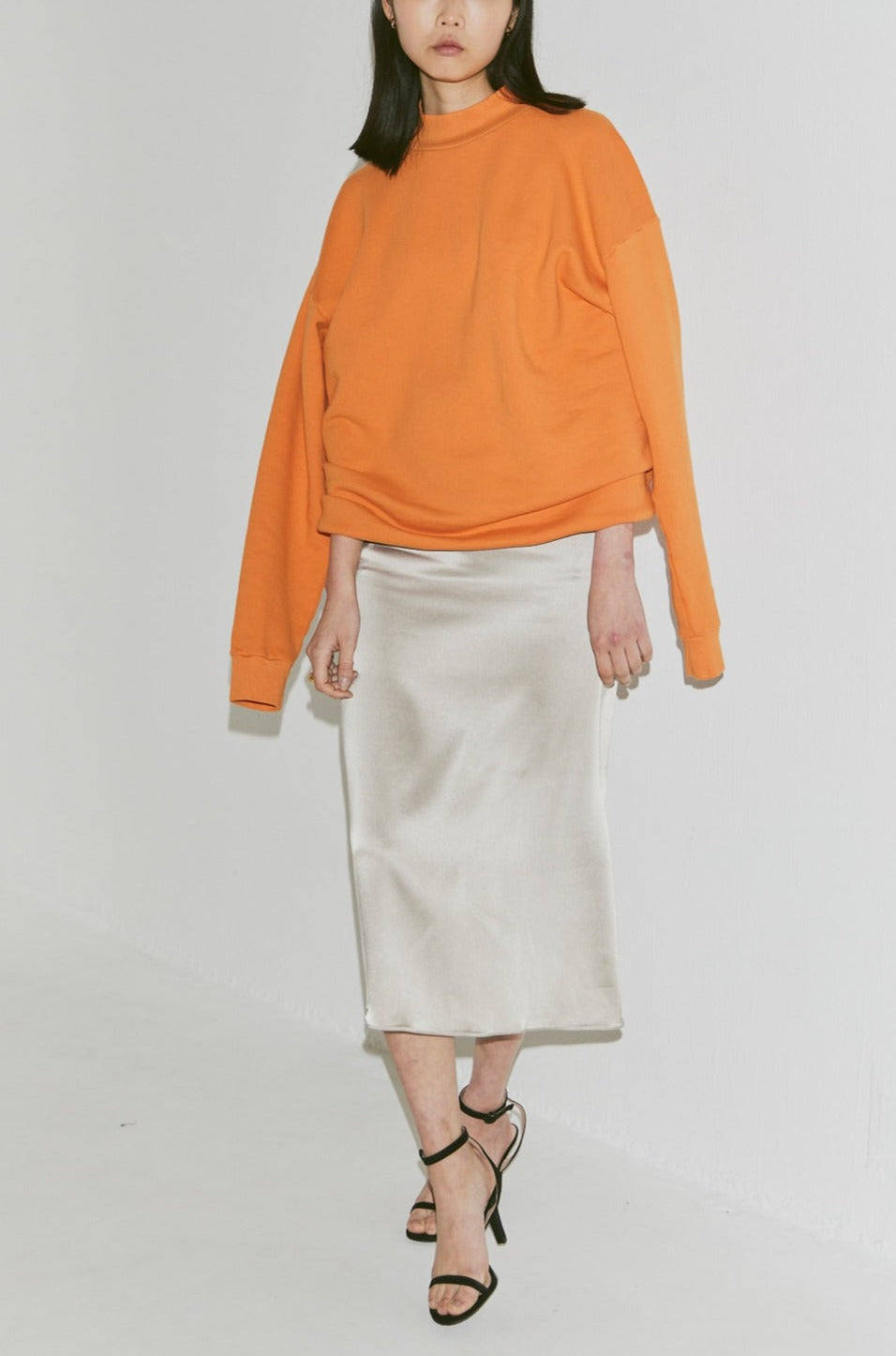 MELT MOCK NECK PULLOVER(和歌山裏毛)ーORANGE