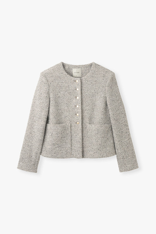 Fancy Tweed Short Jacket / Mix