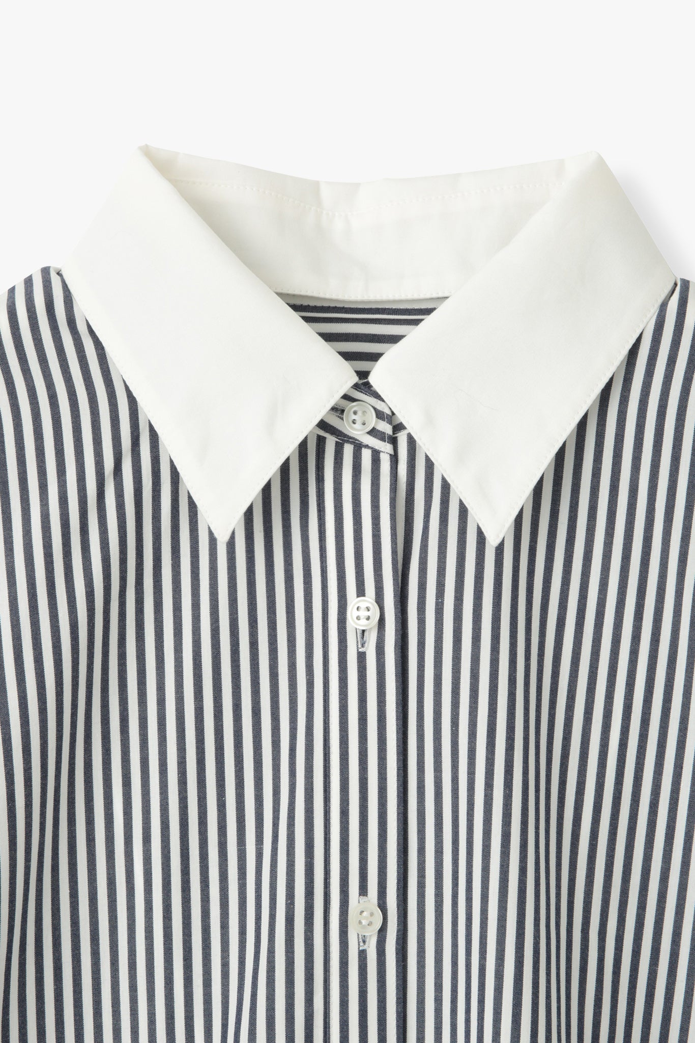 【PRE ORDER】2Way Stripe Shirt（Banshu-Ori）ーNAVY