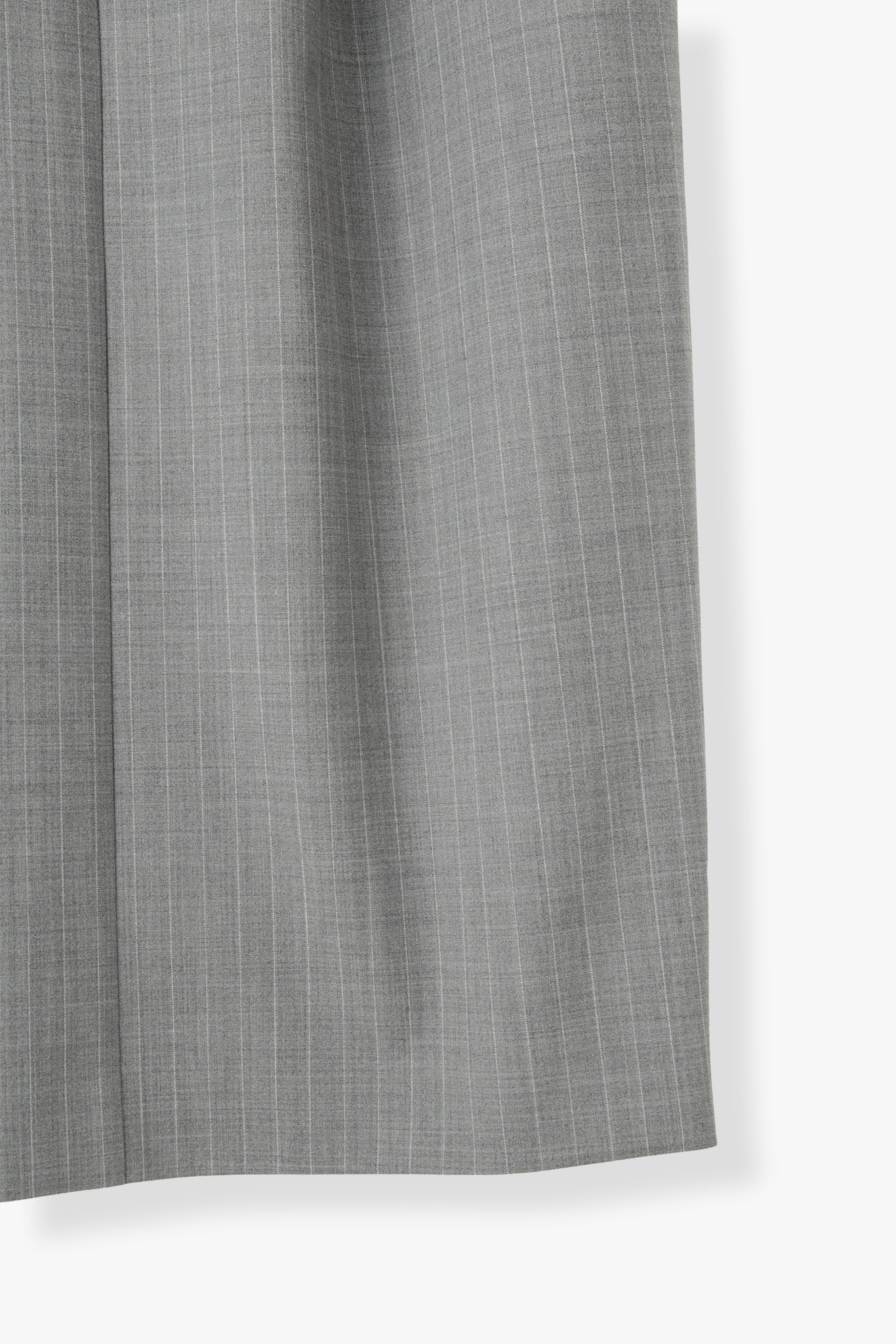 【PRE ORDER】Washable Wool Stripe SkirtーGRAY