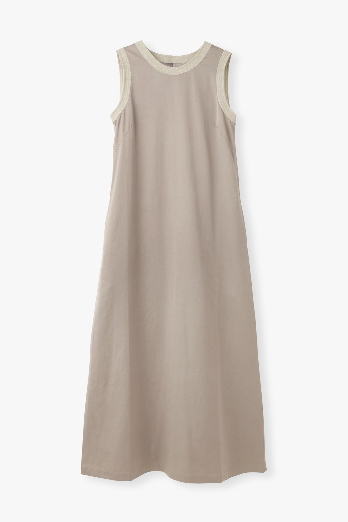 Cotton Satin Summer Dress / Khaki