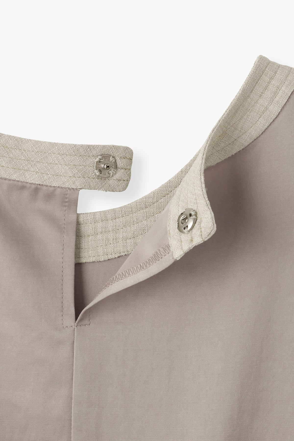Cotton Satin Summer Dress / Khaki