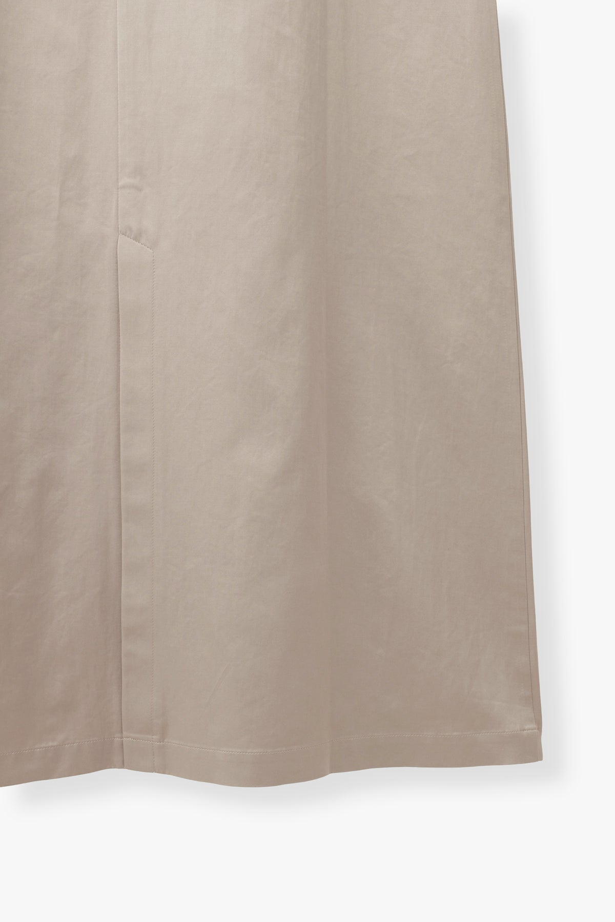 Cotton Satin Summer Dress / Khaki