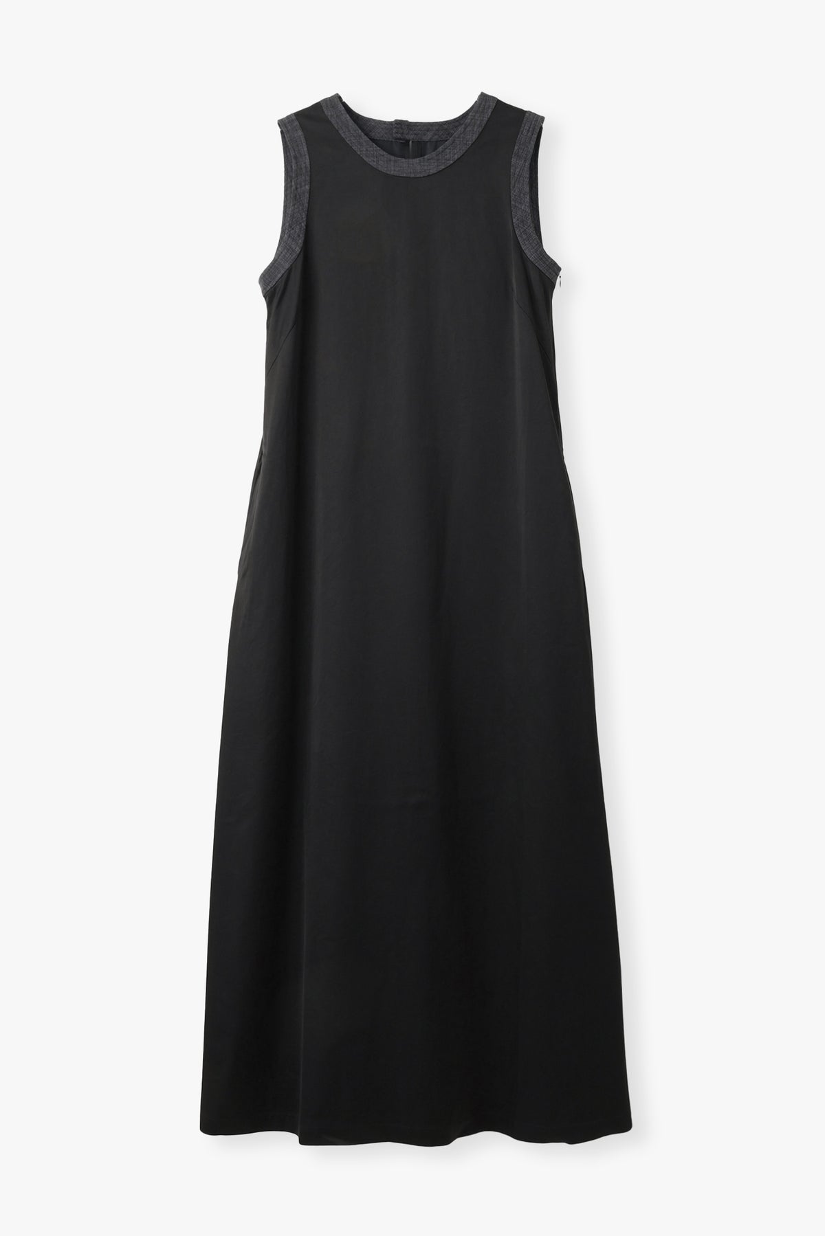 Cotton Satin Summer Dress / Black