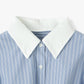 2Way Stripe Shirt（Banshu-Ori）ーBLUE