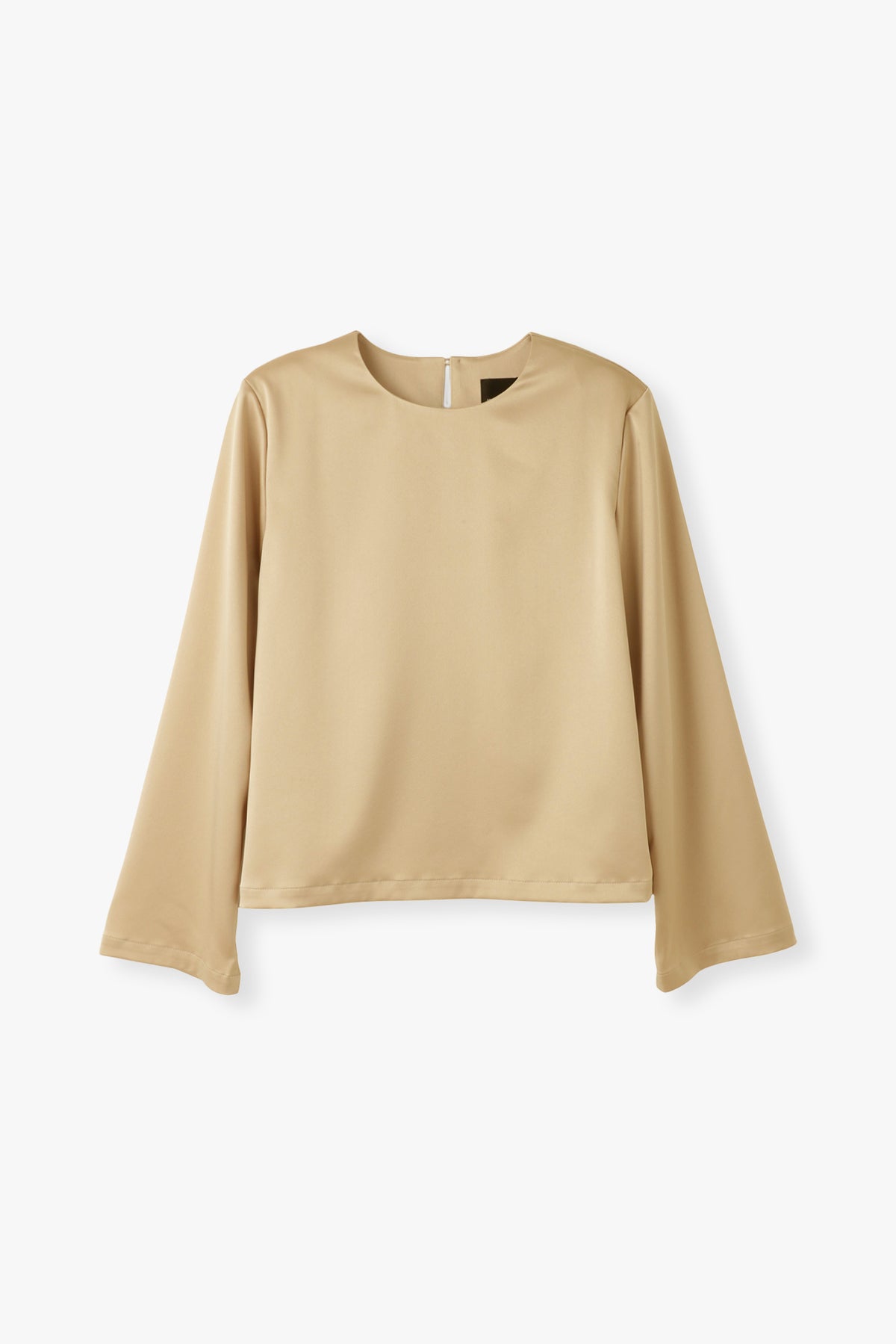 Satin Shoulderpad Blouse / Gold