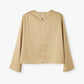 Satin Shoulderpad Blouse / Gold