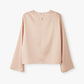 Satin Shoulderpad Blouse